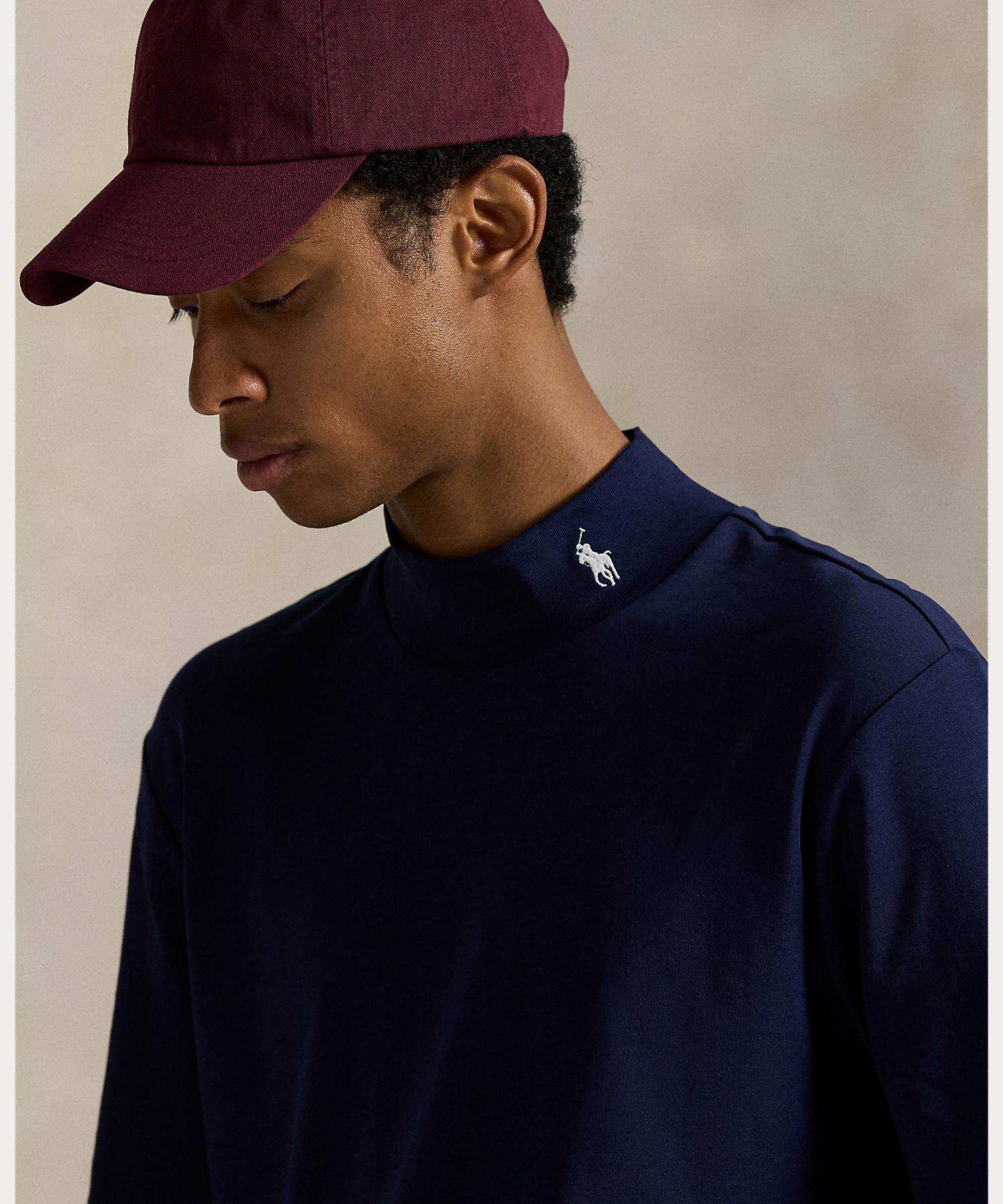 ポロ ラルフ ローレン POLO RALPH LAUREN ソフト コットン モックネック シャツ （410ネイビー） 410ネイビー