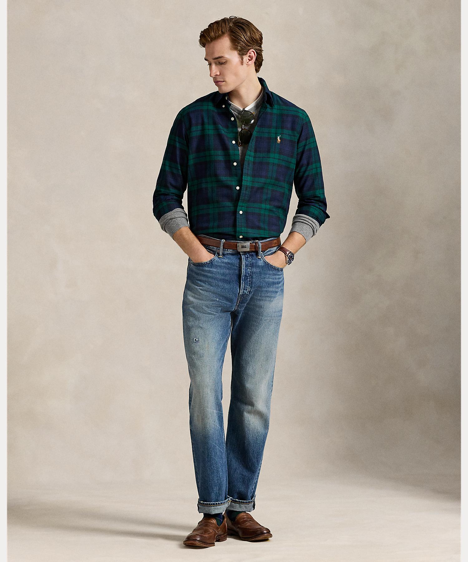 ポロ ラルフ ローレン POLO RALPH LAUREN クラシック フィット チェック オックスフォード シャツ （410ネイビー） 410ネイビー