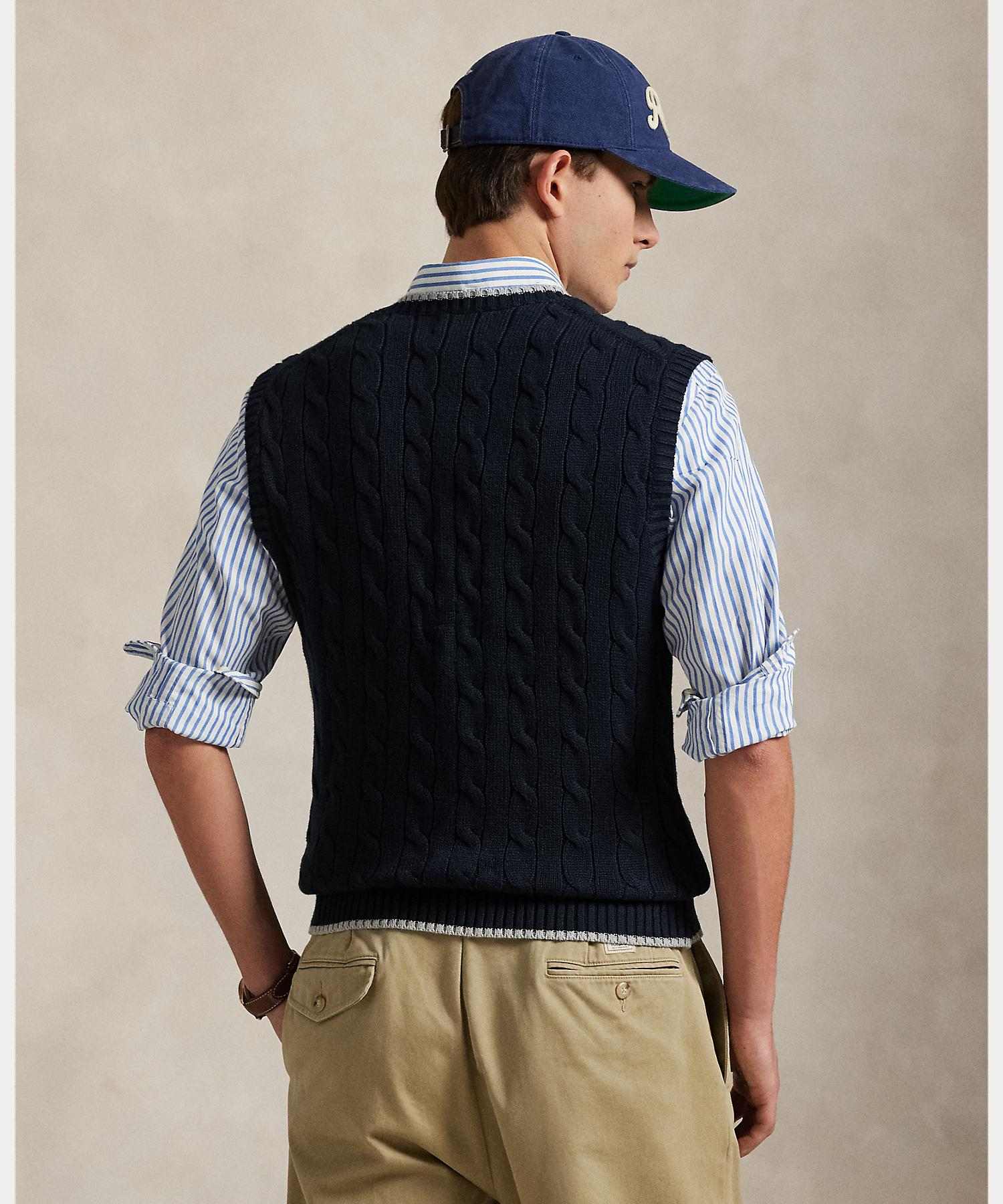 ポロ ラルフ ローレン POLO RALPH LAUREN ケーブルニット コットン セーター ベスト （999マルチカラー） 999マルチカラー