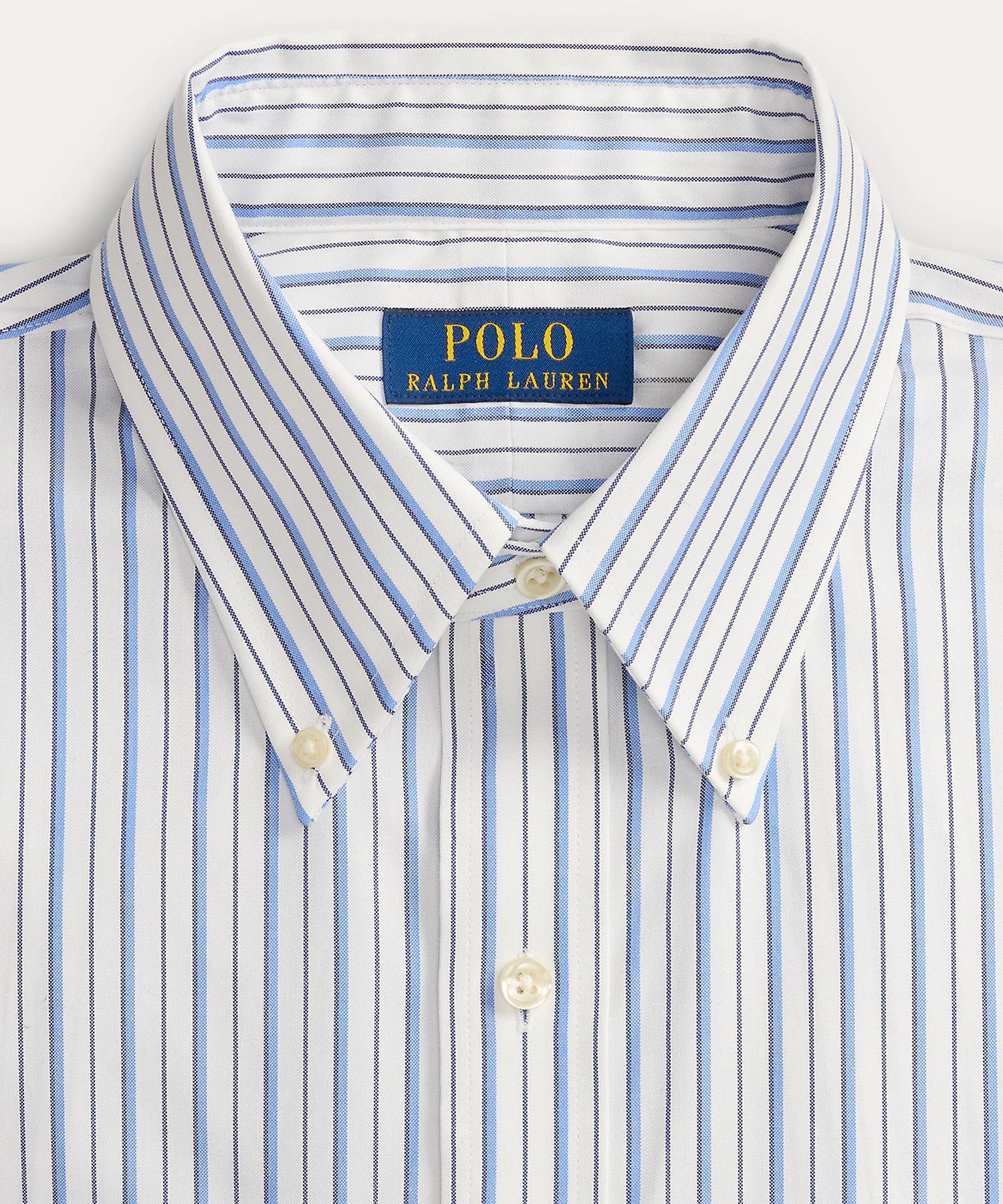 ポロ ラルフ ローレン POLO RALPH LAUREN カスタム フィット ストライプド ピンポイント オックスフォード シャツ （100ホワイト） 100ホワイト