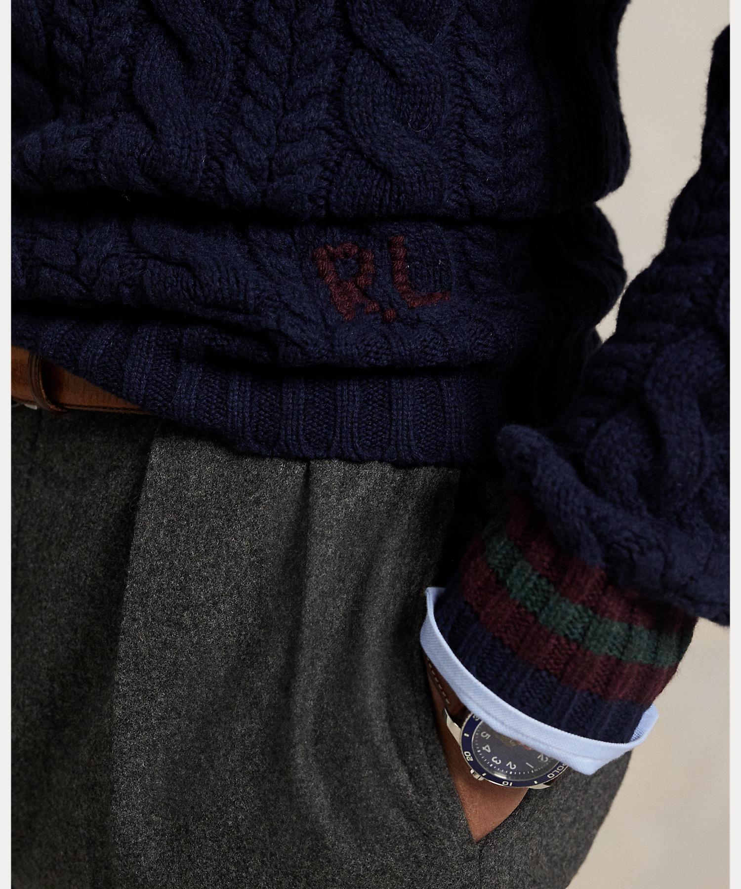 ポロ ラルフ ローレン POLO RALPH LAUREN ウールカシミヤ クリケット セーター （400ブルー） 400ブルー