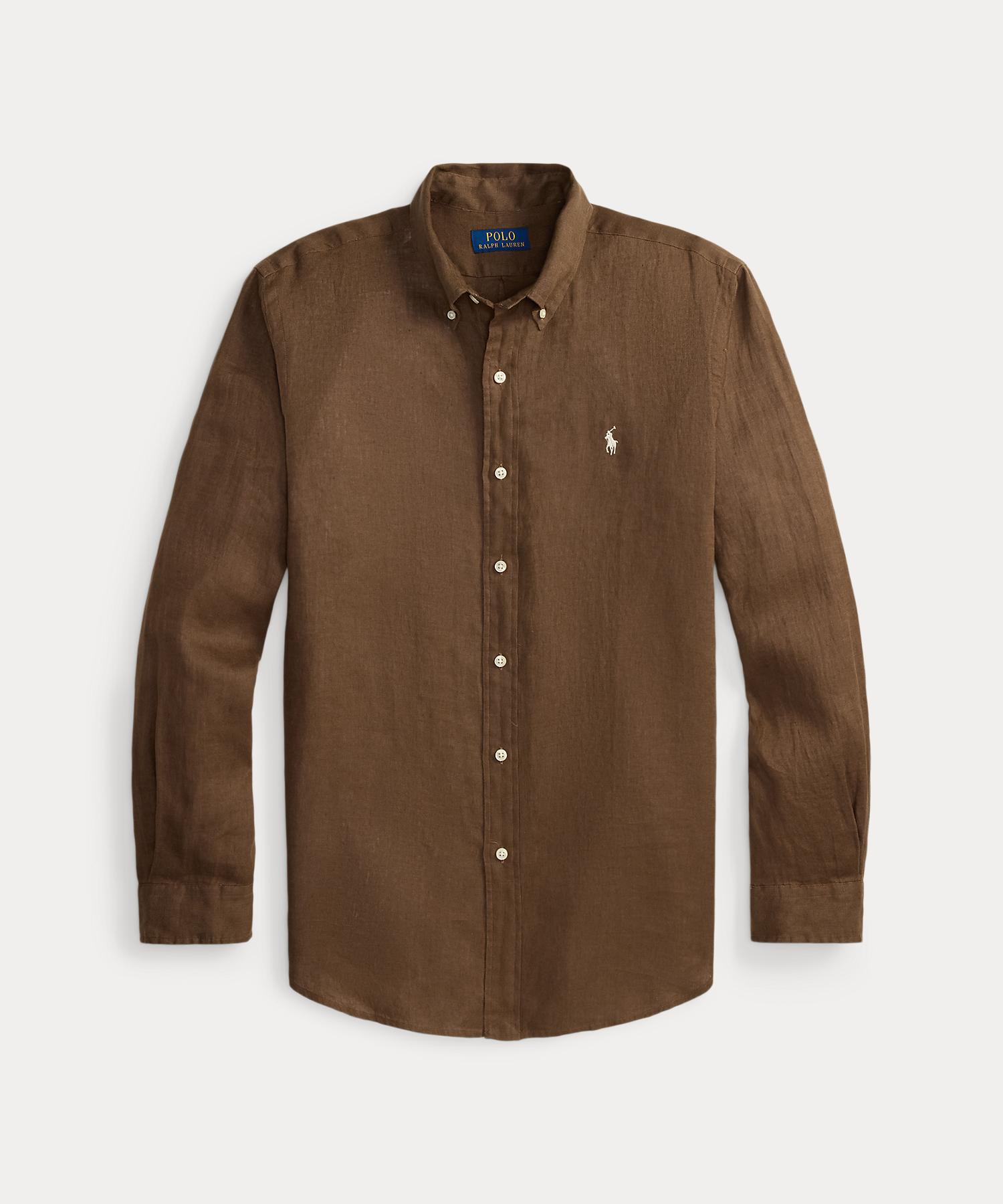 ポロ ラルフ ローレン POLO RALPH LAUREN クラシック フィット リネン シャツ （200ブラウン） 200ブラウン