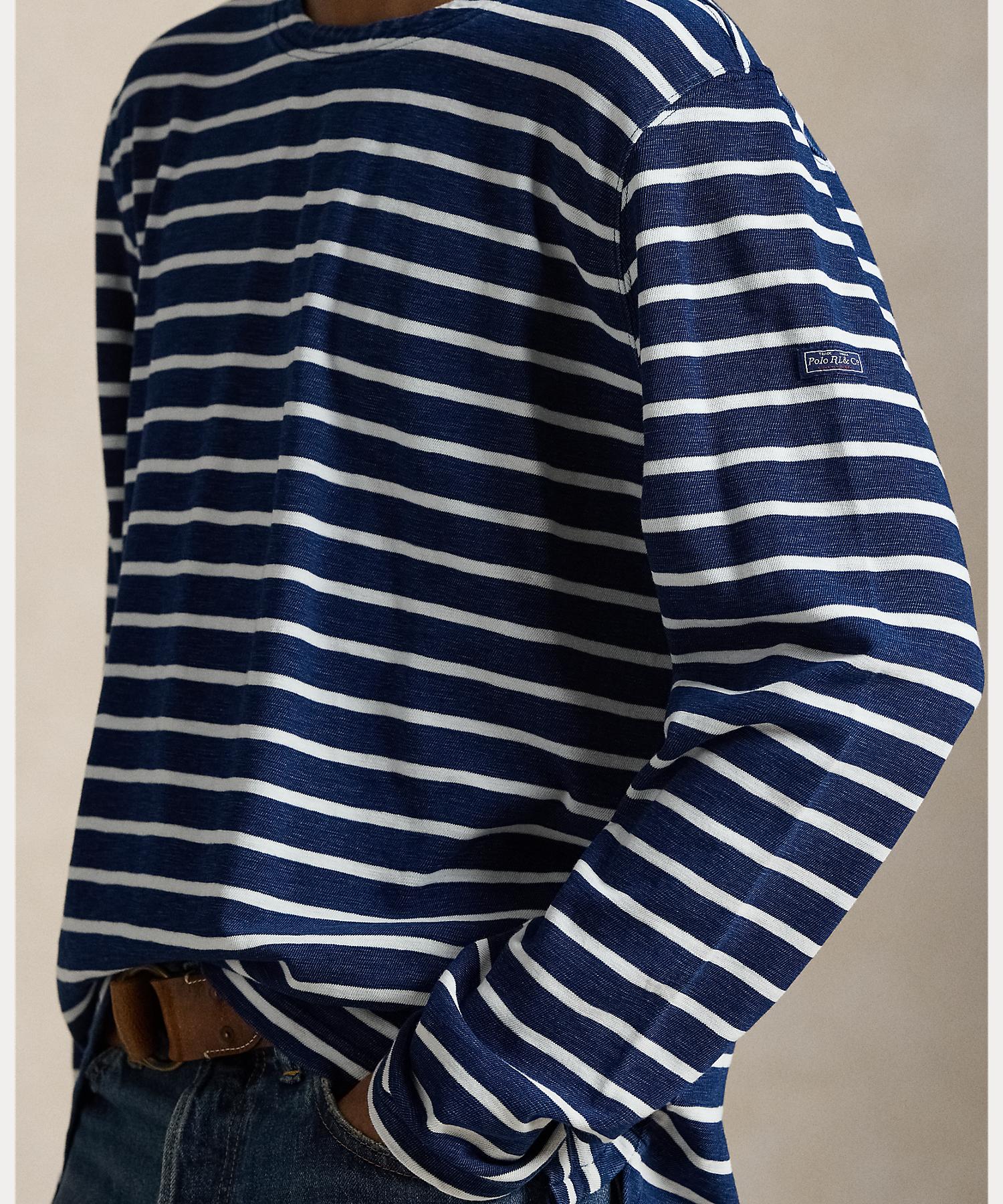 ポロ ラルフ ローレン POLO RALPH LAUREN クラシック フィット ストライプド ジャージー Tシャツ （400ブルー） 400ブルー