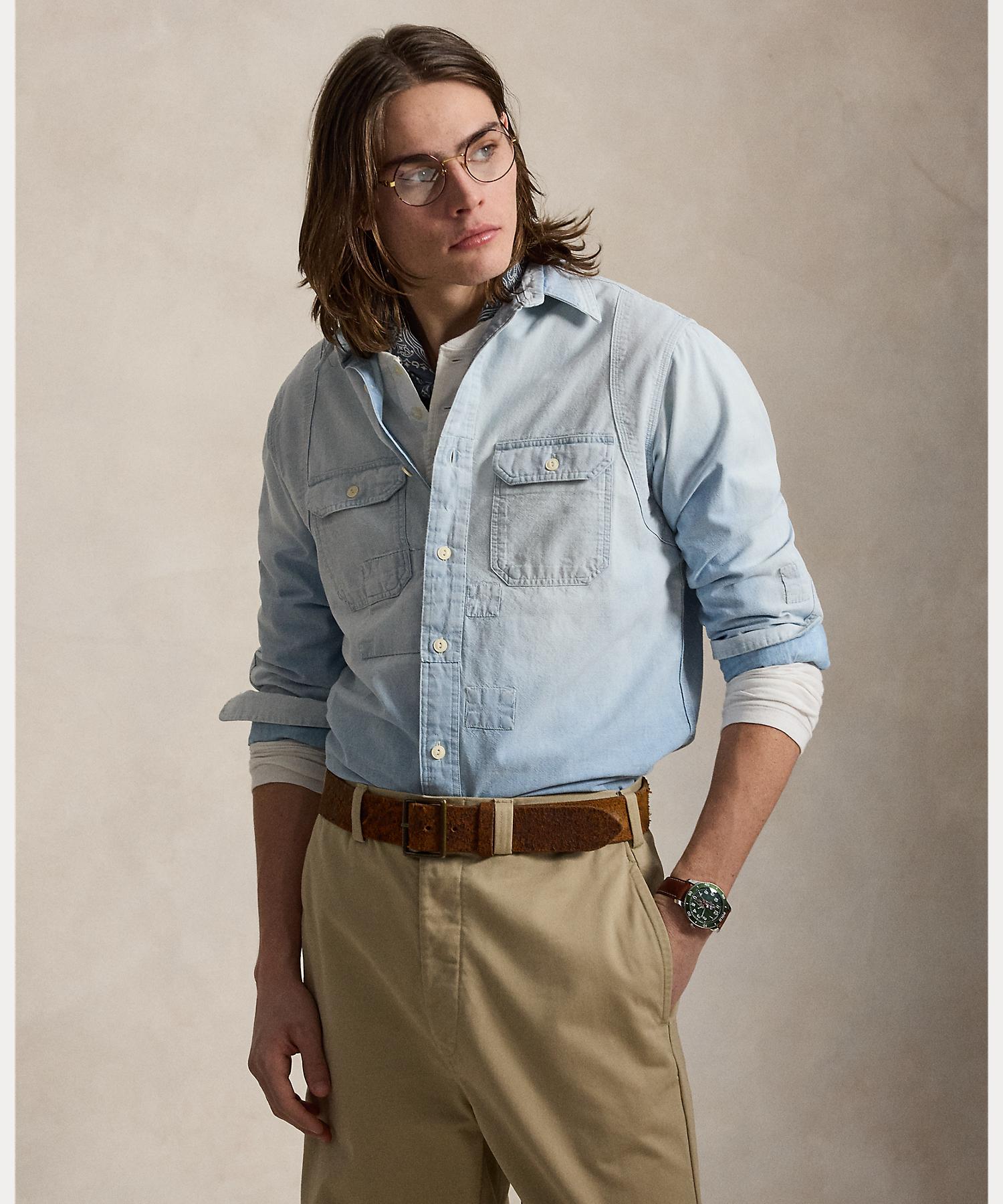 ポロ ラルフ ローレン POLO RALPH LAUREN クラシック フィット シャンブレー ワークシャツ （400ブルー） 400ブルー