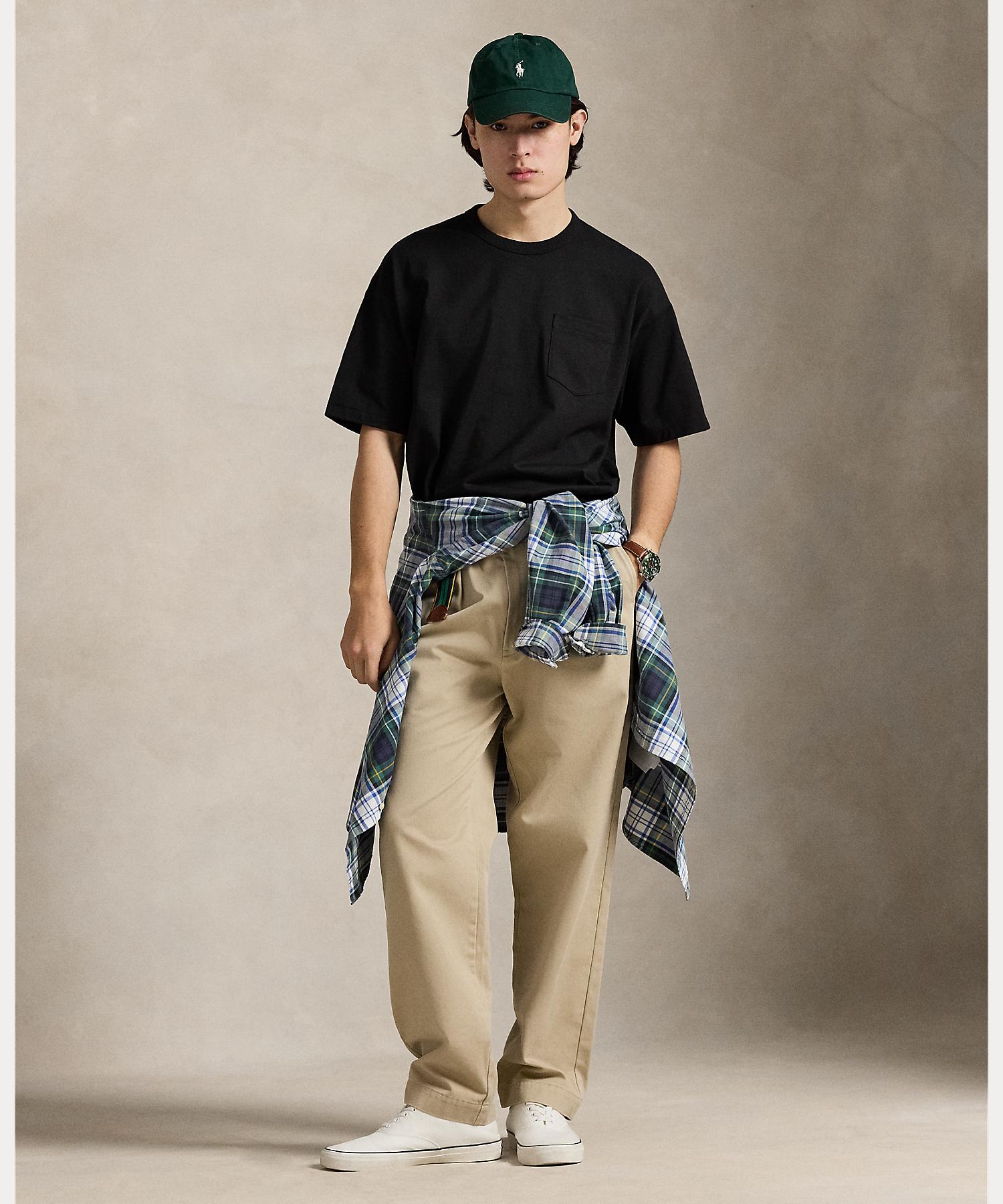 ポロ ラルフ ローレン POLO RALPH LAUREN ビッグ フィット ヘビーウェイト ジャージー Tシャツ （001ブラック） 001ブラック