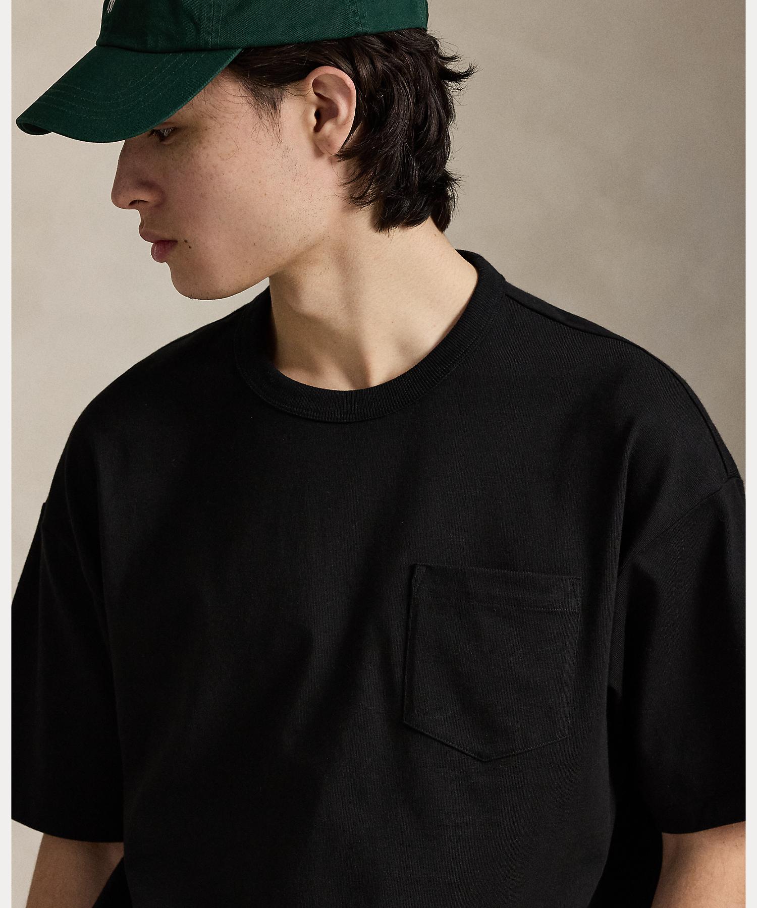 ポロ ラルフ ローレン POLO RALPH LAUREN ビッグ フィット ヘビーウェイト ジャージー Tシャツ （001ブラック） 001ブラック