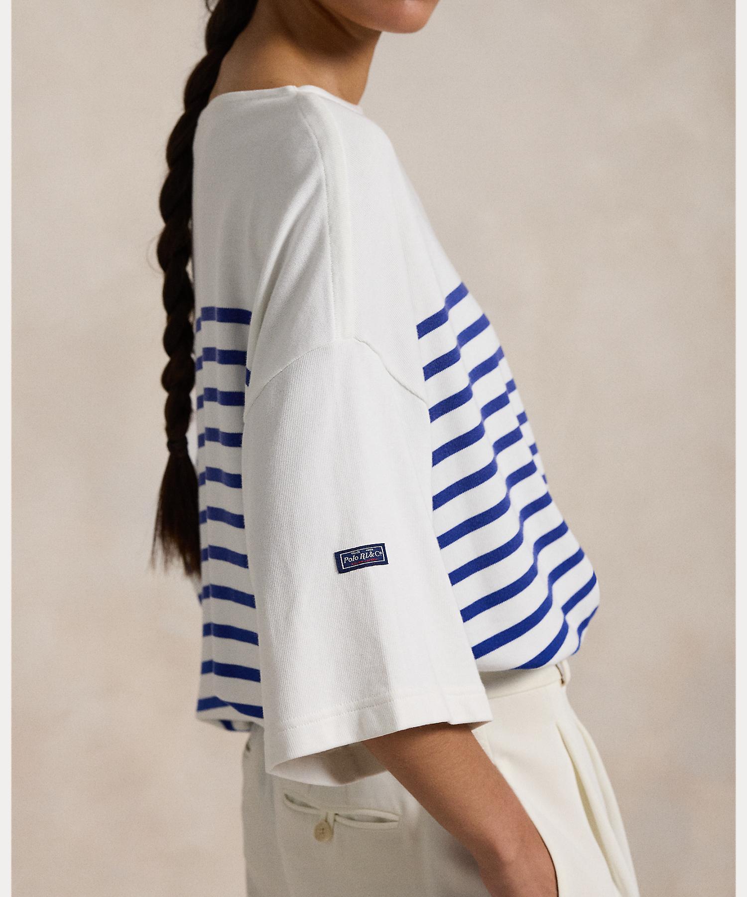 ポロ ラルフ ローレン POLO RALPH LAUREN ストライプド ボートネック マリナー Tシャツ