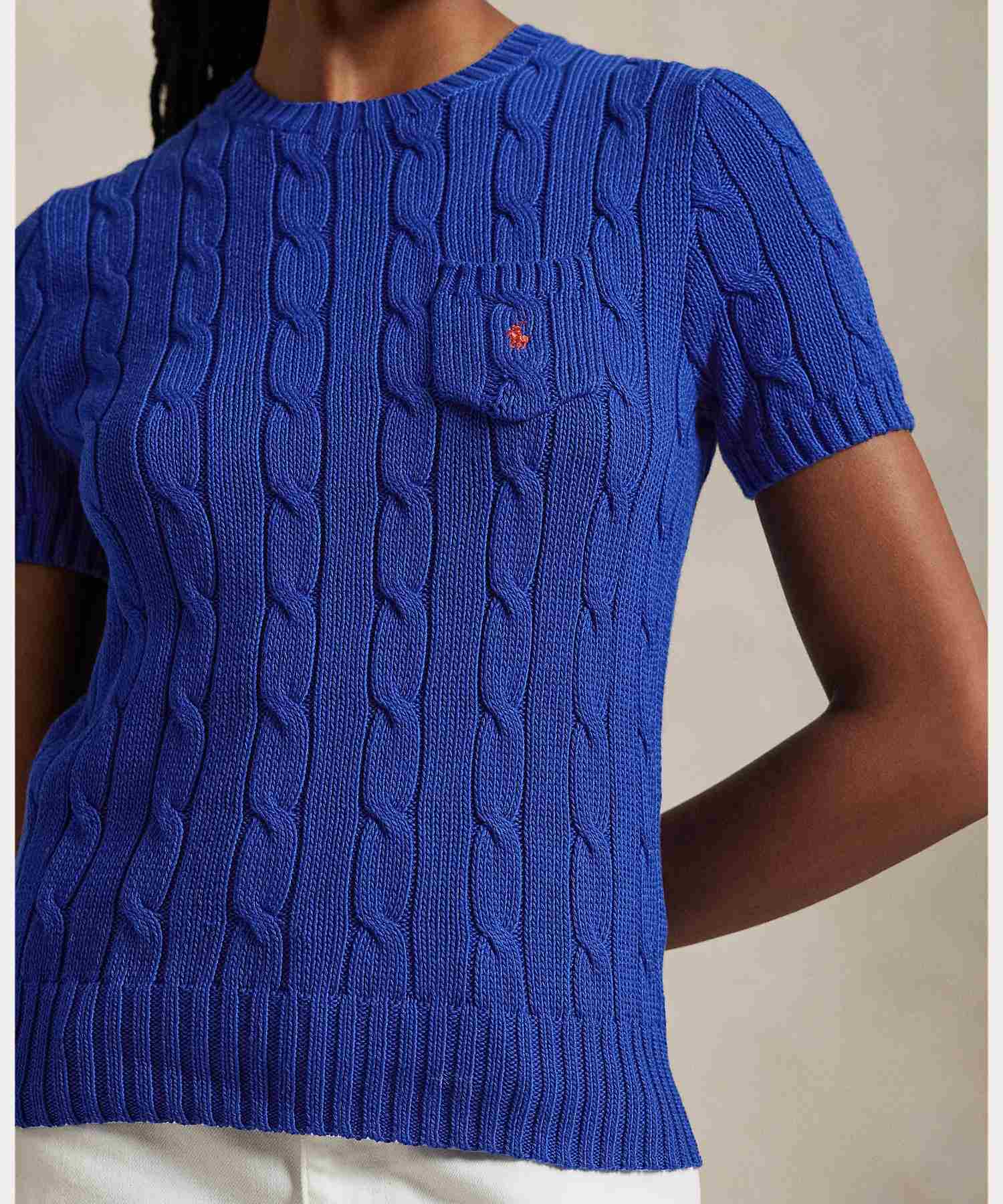 波羅·拉爾夫·勞倫 POLO RALPH LAUREN 針織 棉花 短袖 毛衣