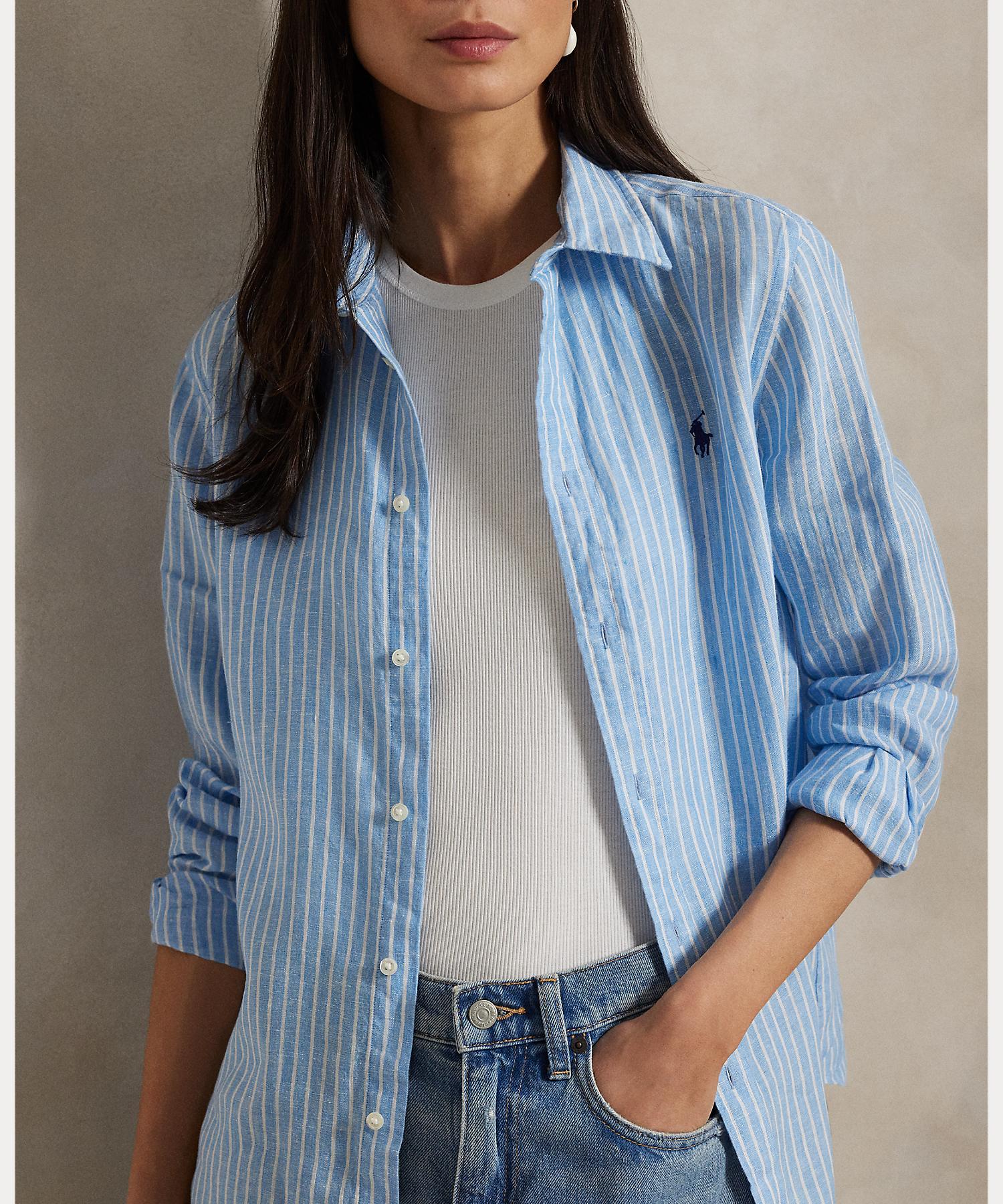 ポロ ラルフ ローレン POLO RALPH LAUREN クラシック フィット ストライプド リネン シャツ