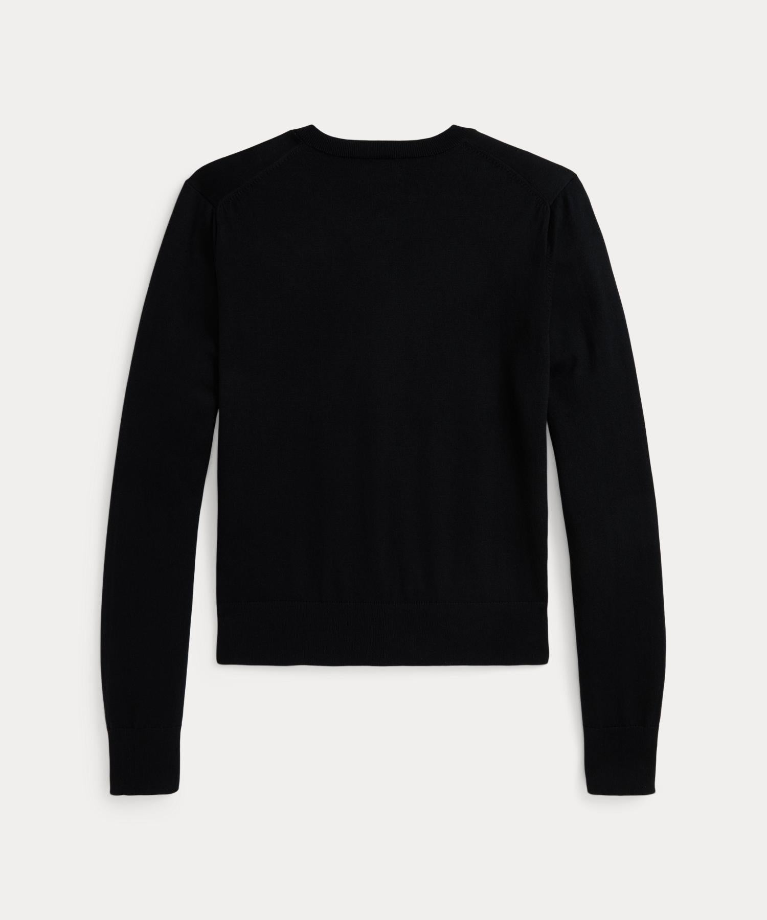 ポロ ラルフ ローレン POLO RALPH LAUREN コットン クルーネック カーディガン （001ブラック） 001ブラック