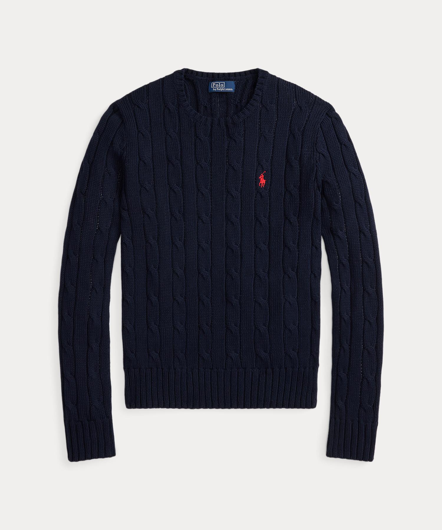 ポロ ラルフ ローレン POLO RALPH LAUREN ケーブルニット コットン クルーネック セーター （400ブルー） 400ブルー