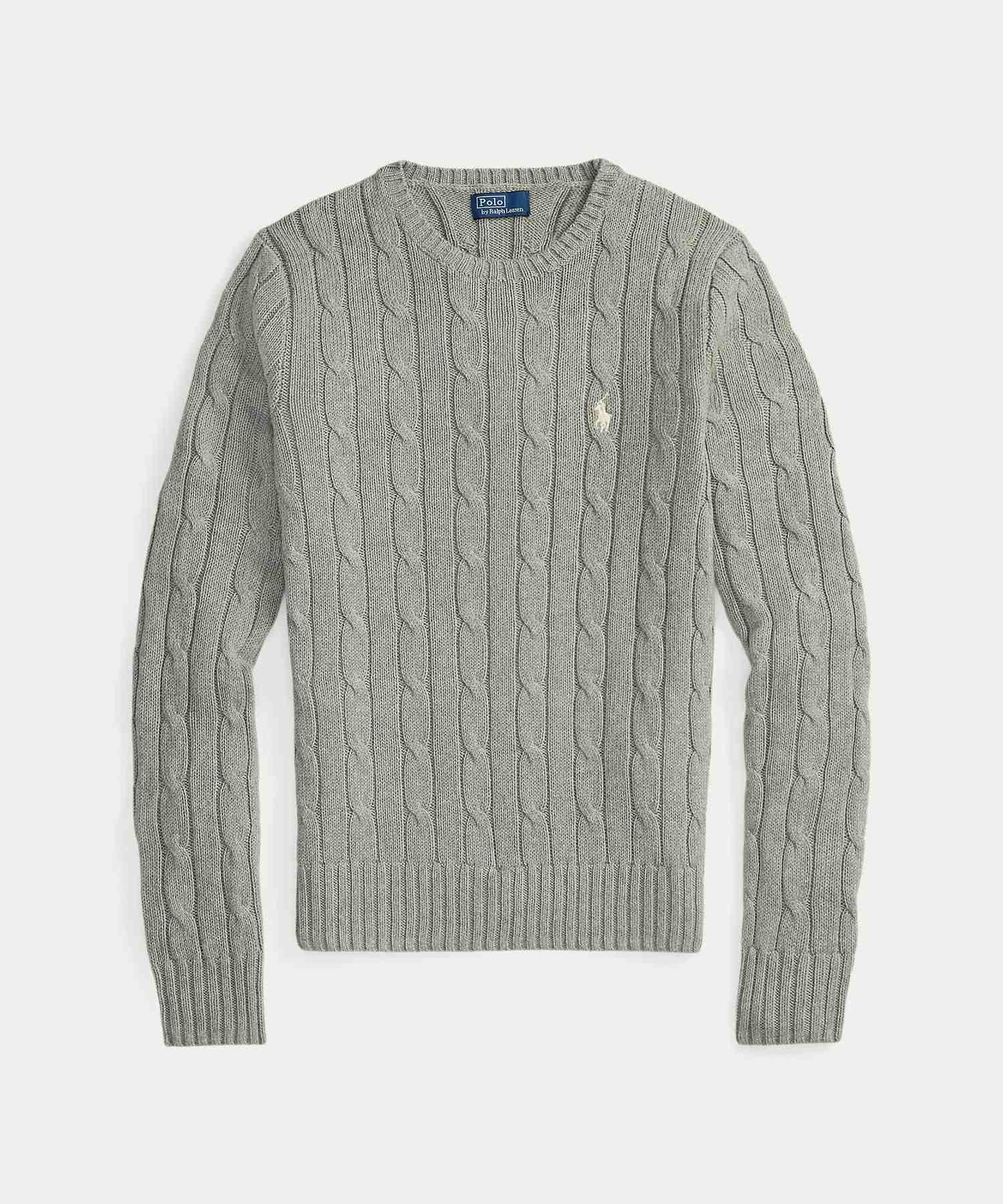 ポロ ラルフ ローレン POLO RALPH LAUREN ケーブルニット コットン クルーネック セーター （020グレー） 020グレー