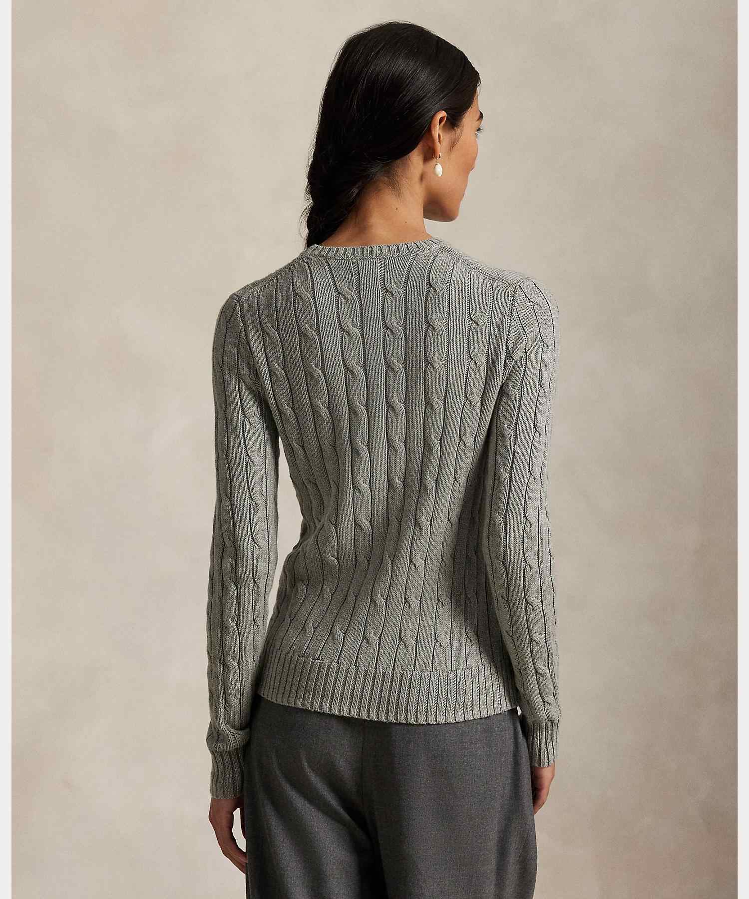 ポロ ラルフ ローレン POLO RALPH LAUREN ケーブルニット コットン クルーネック セーター （020グレー） 020グレー