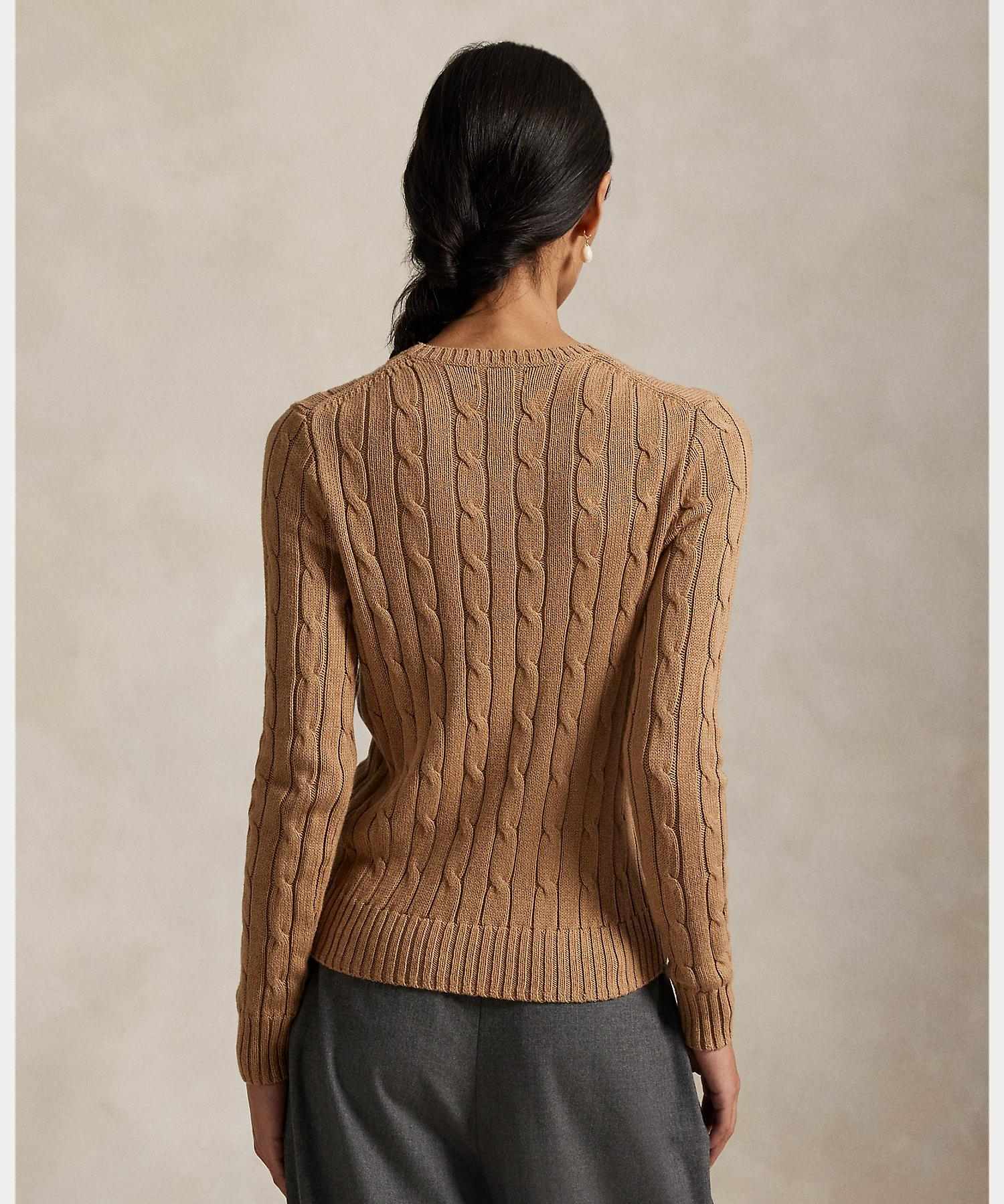 ポロ ラルフ ローレン POLO RALPH LAUREN ケーブルニット コットン クルーネック セーター （260ブラウン） 260ブラウン