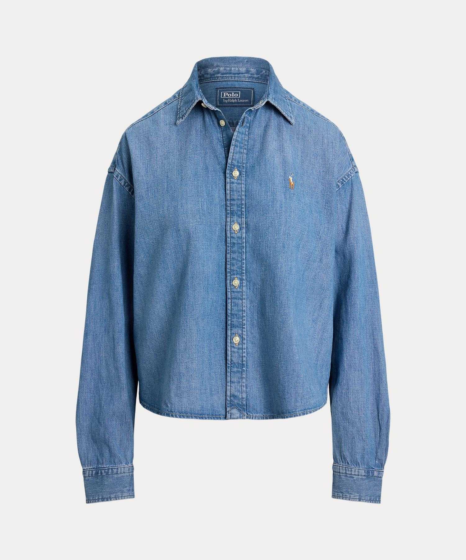 Polo Ralph Lauren Cropped Boxy Denim Shirt