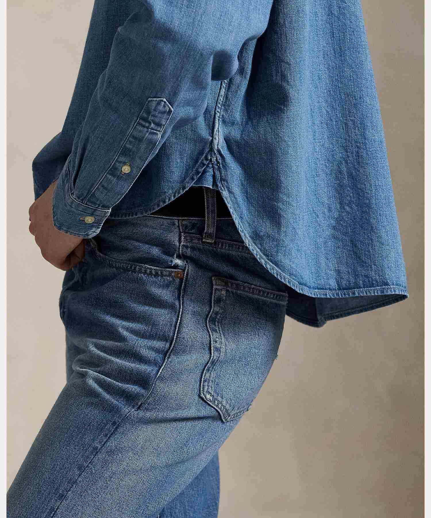 Polo Ralph Lauren Cropped Boxy Denim Shirt