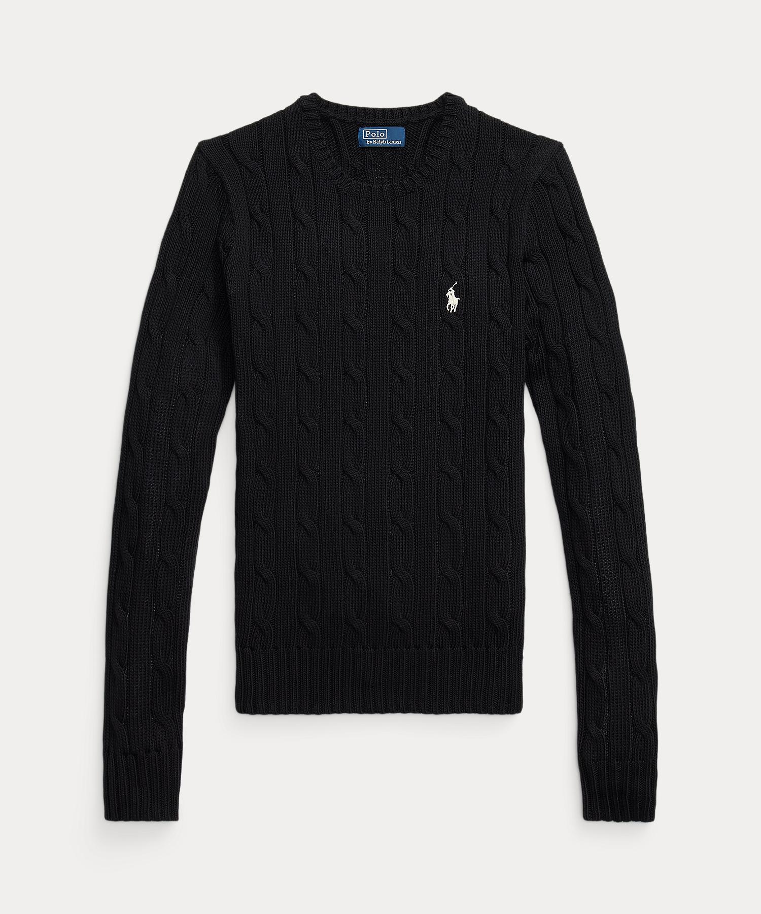 ポロ ラルフ ローレン POLO RALPH LAUREN ケーブルニット コットン クルーネック セーター （001ブラック） 001ブラック