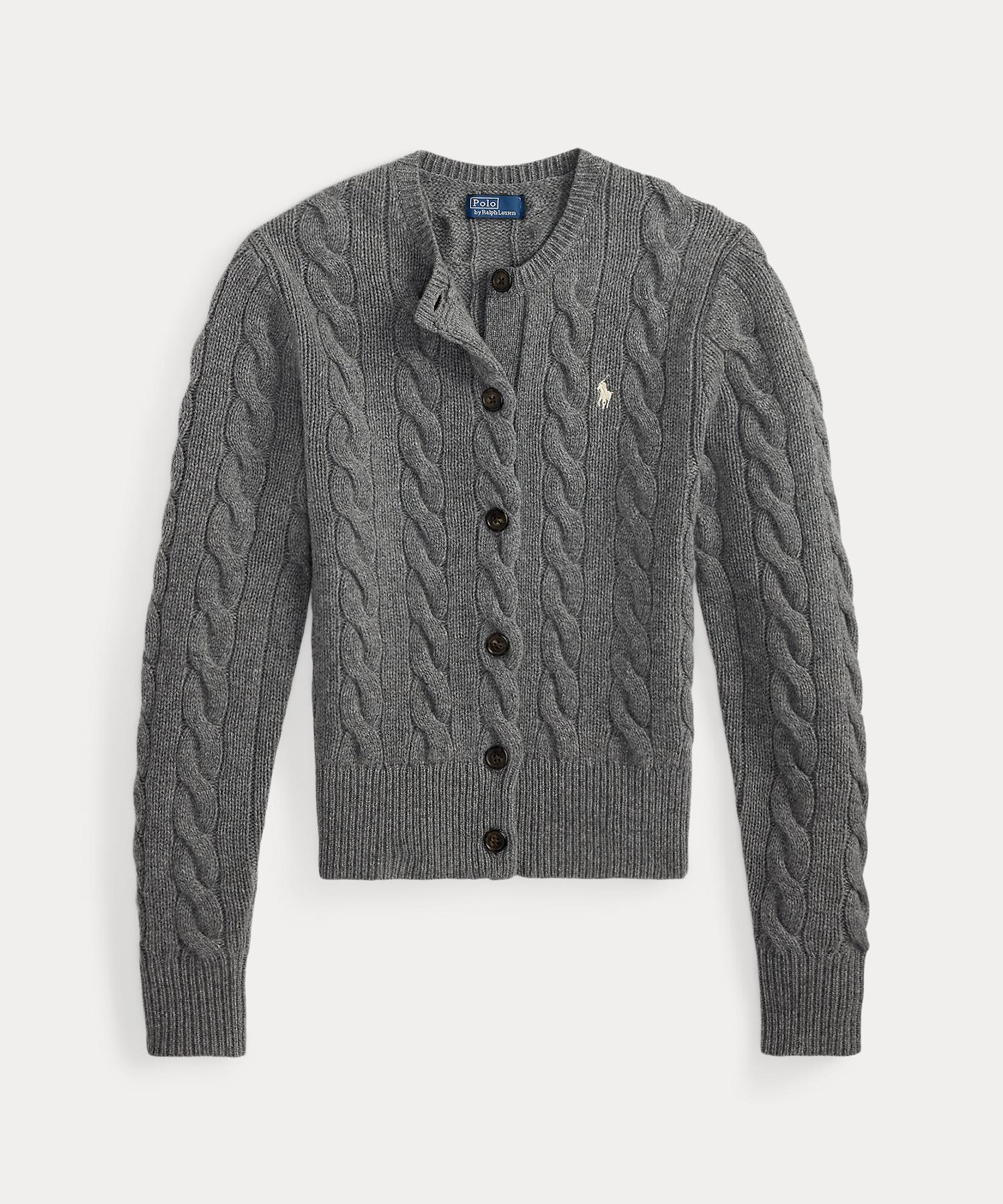 ポロ ラルフ ローレン POLO RALPH LAUREN ケーブルニット ウールカシミヤ カーディガン （020グレー） 020グレー