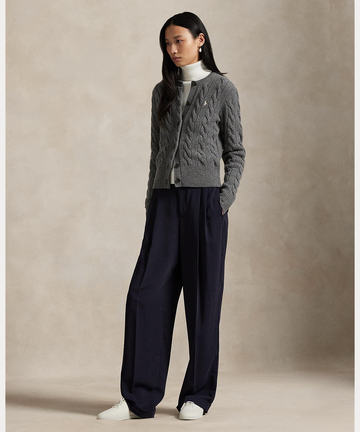 ポロ ラルフ ローレン POLO RALPH LAUREN ケーブルニット ウールカシミヤ カーディガン （020グレー） 020グレー