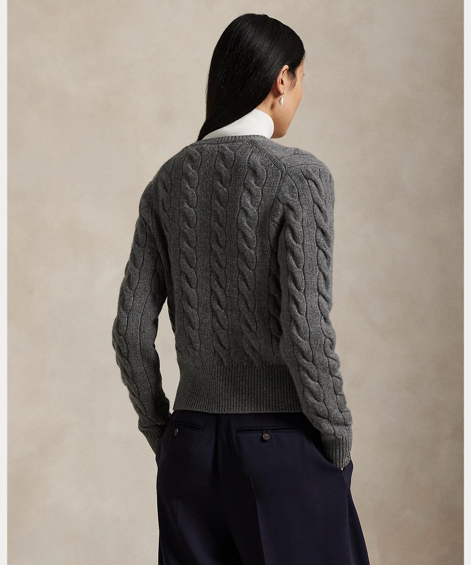 ポロ ラルフ ローレン POLO RALPH LAUREN ケーブルニット ウールカシミヤ カーディガン （020グレー） 020グレー