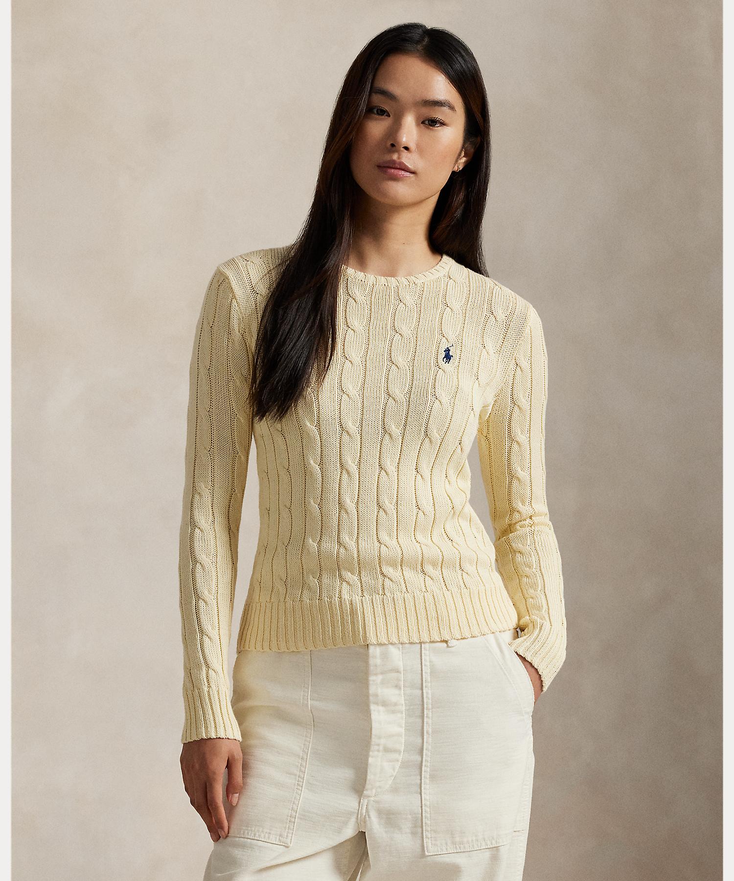 ポロ ラルフ ローレン POLO RALPH LAUREN ケーブルニット コットン クルーネック セーター （101ナチュラル） 101ナチュラル