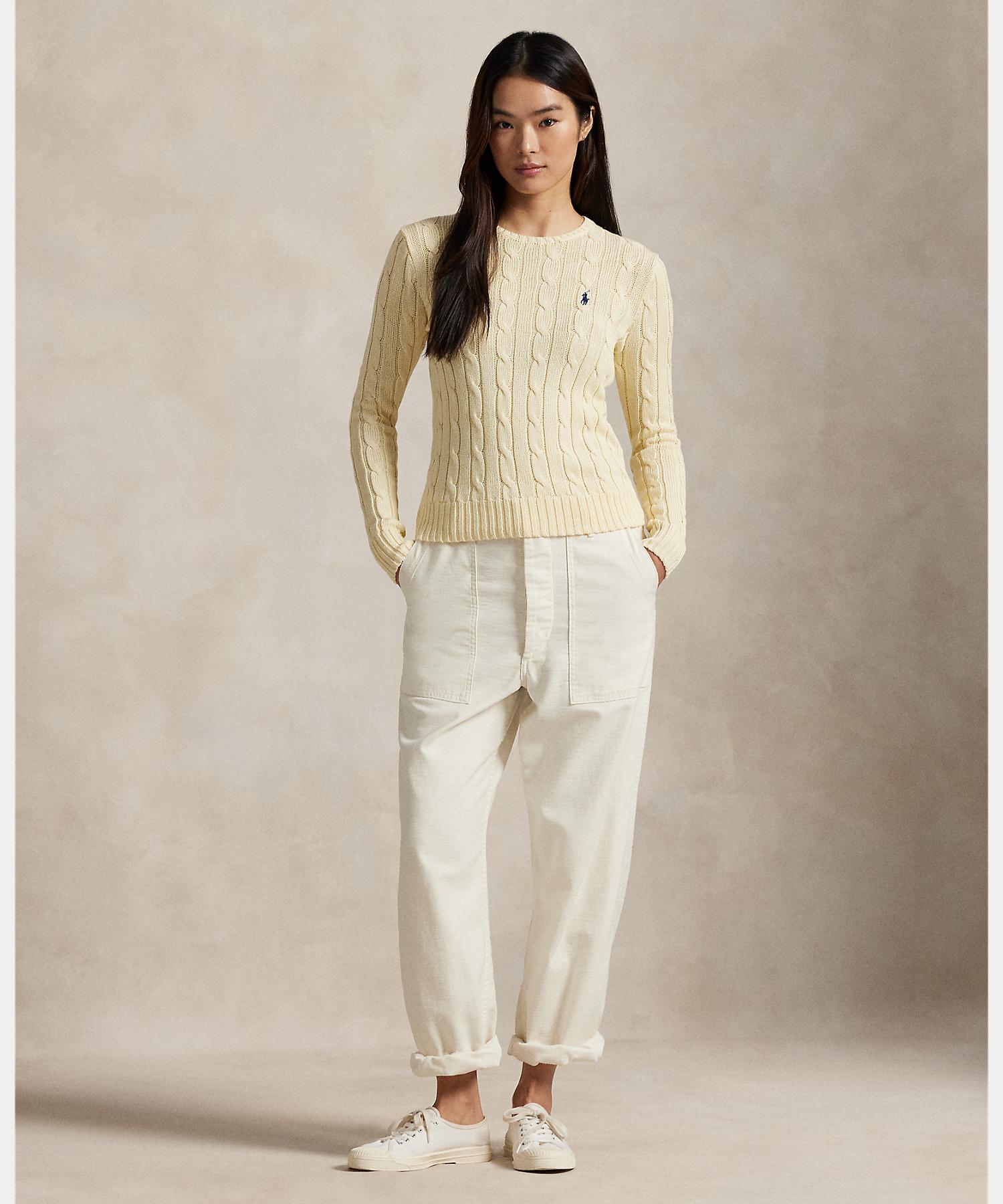 ポロ ラルフ ローレン POLO RALPH LAUREN ケーブルニット コットン クルーネック セーター （101ナチュラル） 101ナチュラル