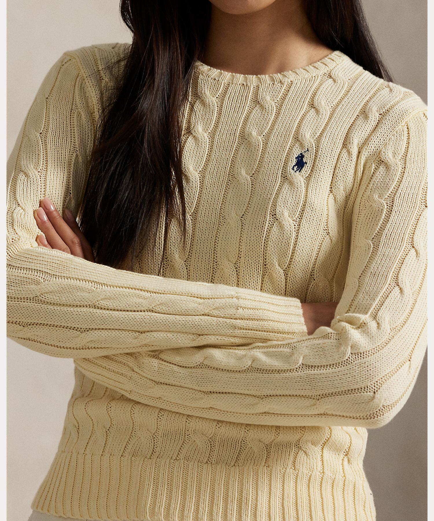 ポロ ラルフ ローレン POLO RALPH LAUREN ケーブルニット コットン クルーネック セーター （101ナチュラル） 101ナチュラル