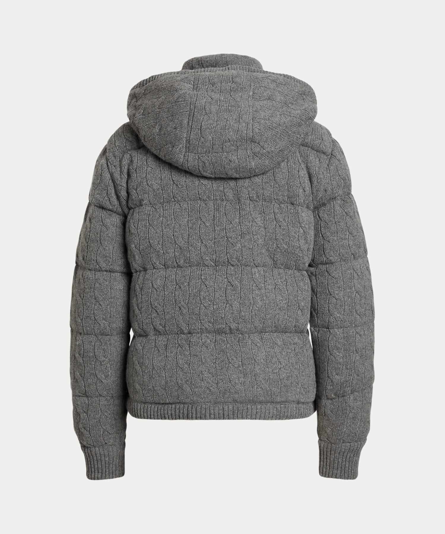 Polo Ralph Lauren Cable Knit Wool Cashmere Quilted Jacket