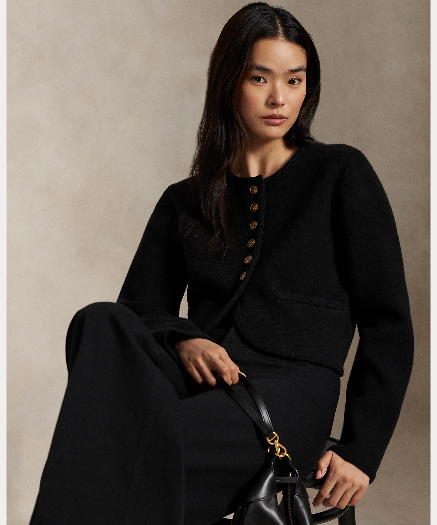 ポロ ラルフ ローレン POLO RALPH LAUREN ウールブレンド セーター ジャケット （001ブラック） 001ブラック