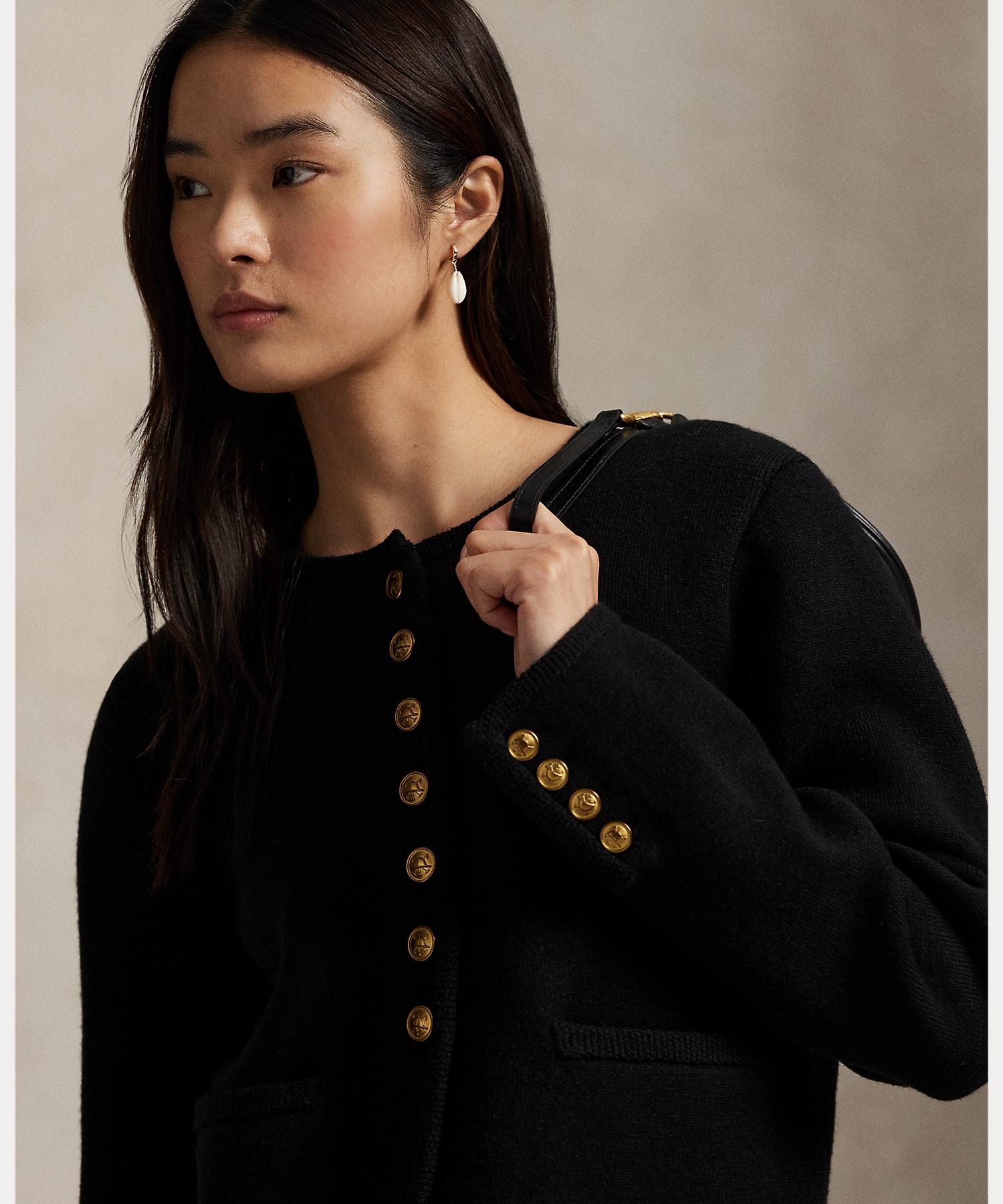 ポロ ラルフ ローレン POLO RALPH LAUREN ウールブレンド セーター ジャケット （001ブラック） 001ブラック