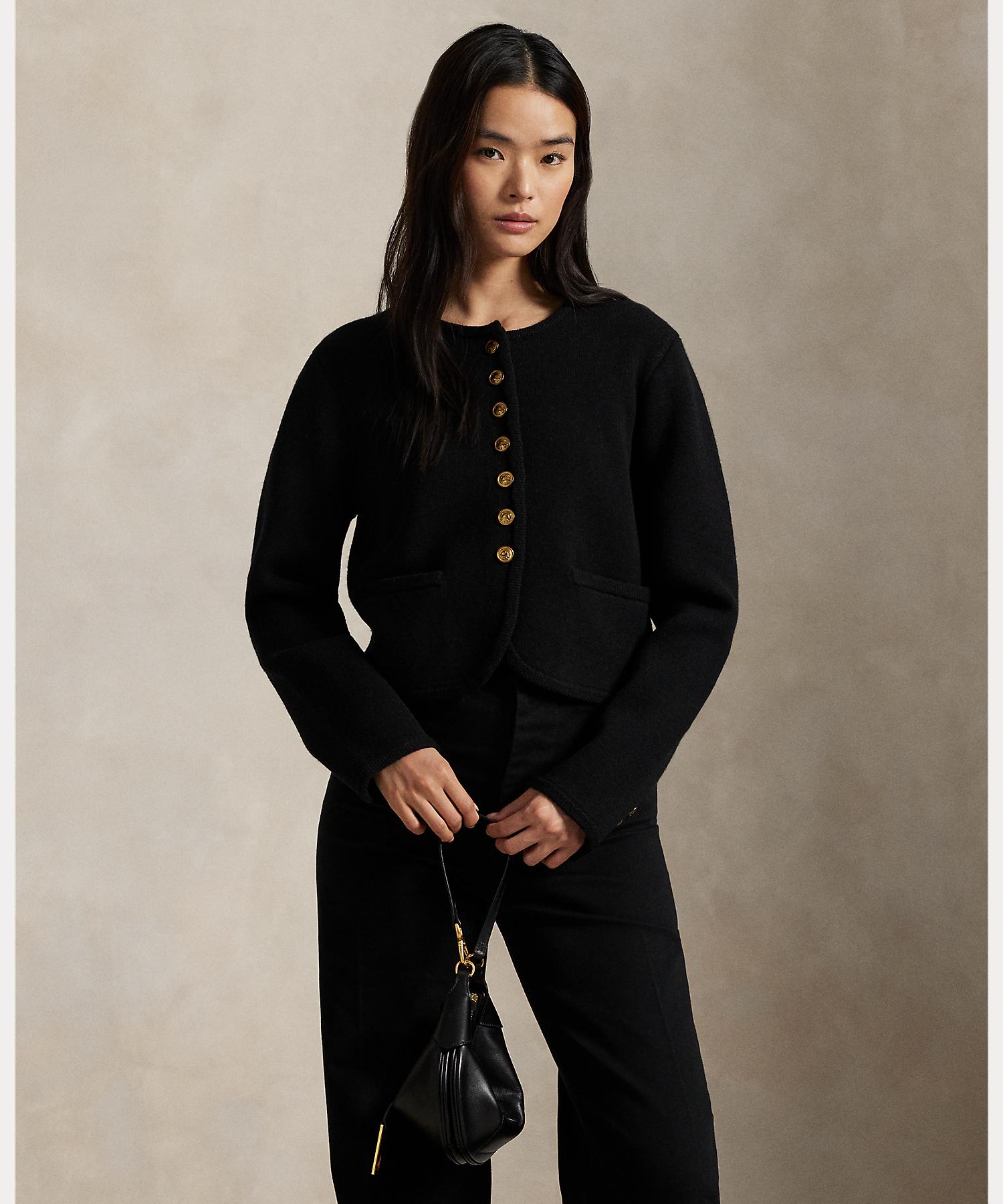 ポロ ラルフ ローレン POLO RALPH LAUREN ウールブレンド セーター ジャケット （001ブラック） 001ブラック