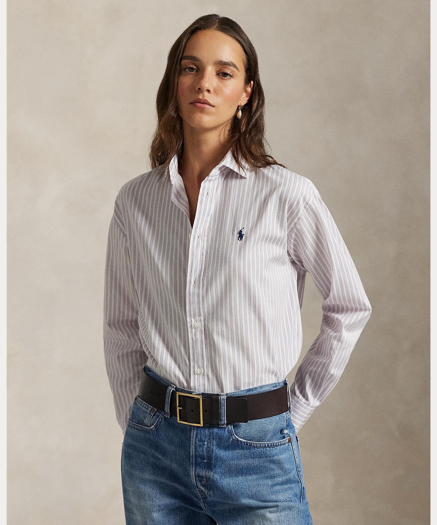 ポロ ラルフ ローレン POLO RALPH LAUREN ストライプド コットン シャツ （100ホワイト） 100ホワイト