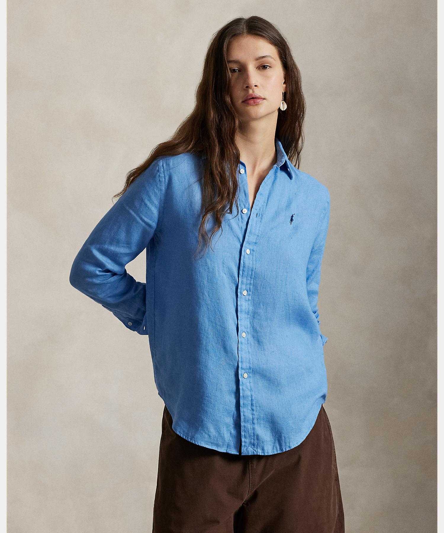 ポロ ラルフ ローレン POLO RALPH LAUREN クラシック フィット リネン シャツ （400ブルー） 400ブルー