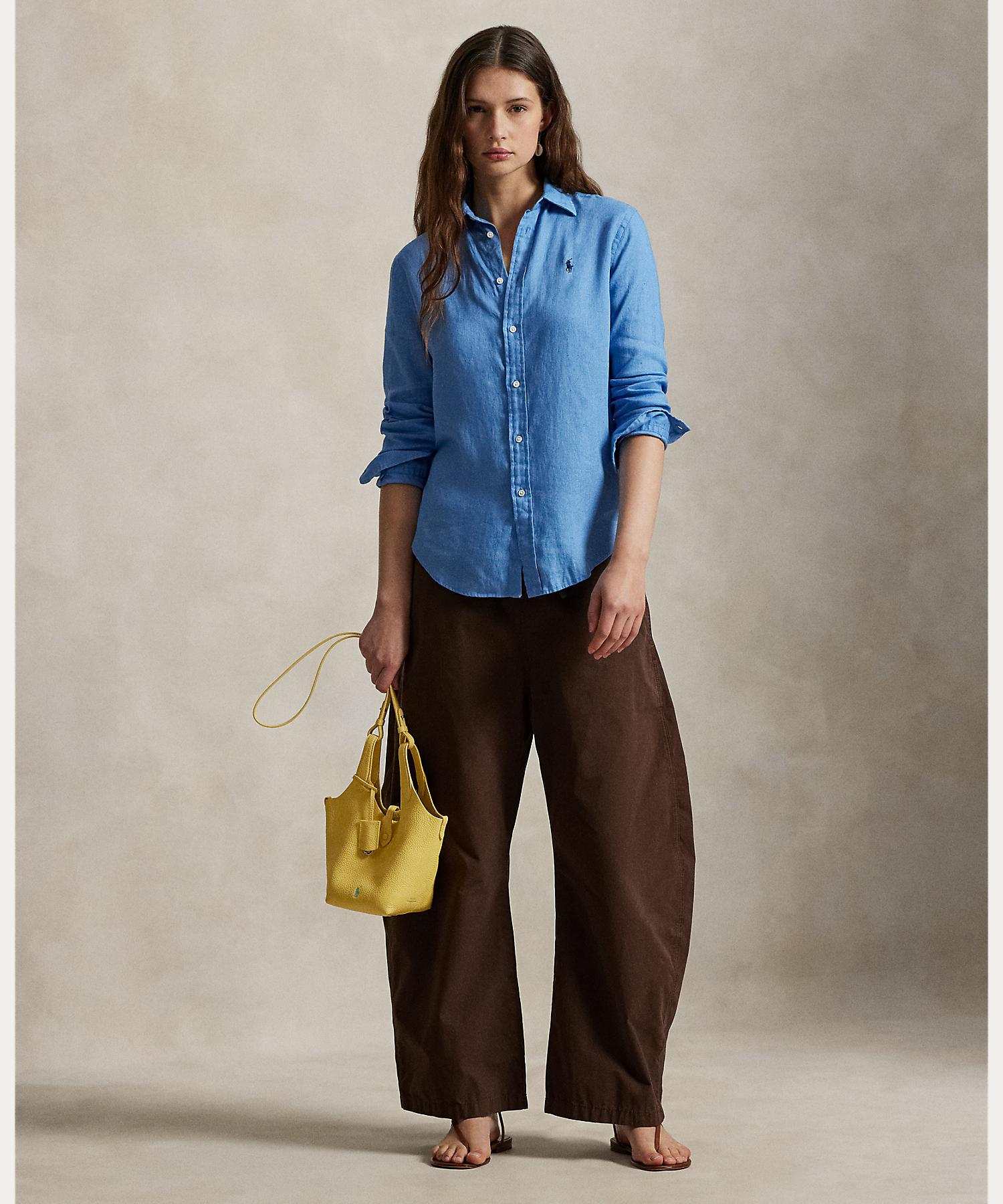 ポロ ラルフ ローレン POLO RALPH LAUREN クラシック フィット リネン シャツ （400ブルー） 400ブルー