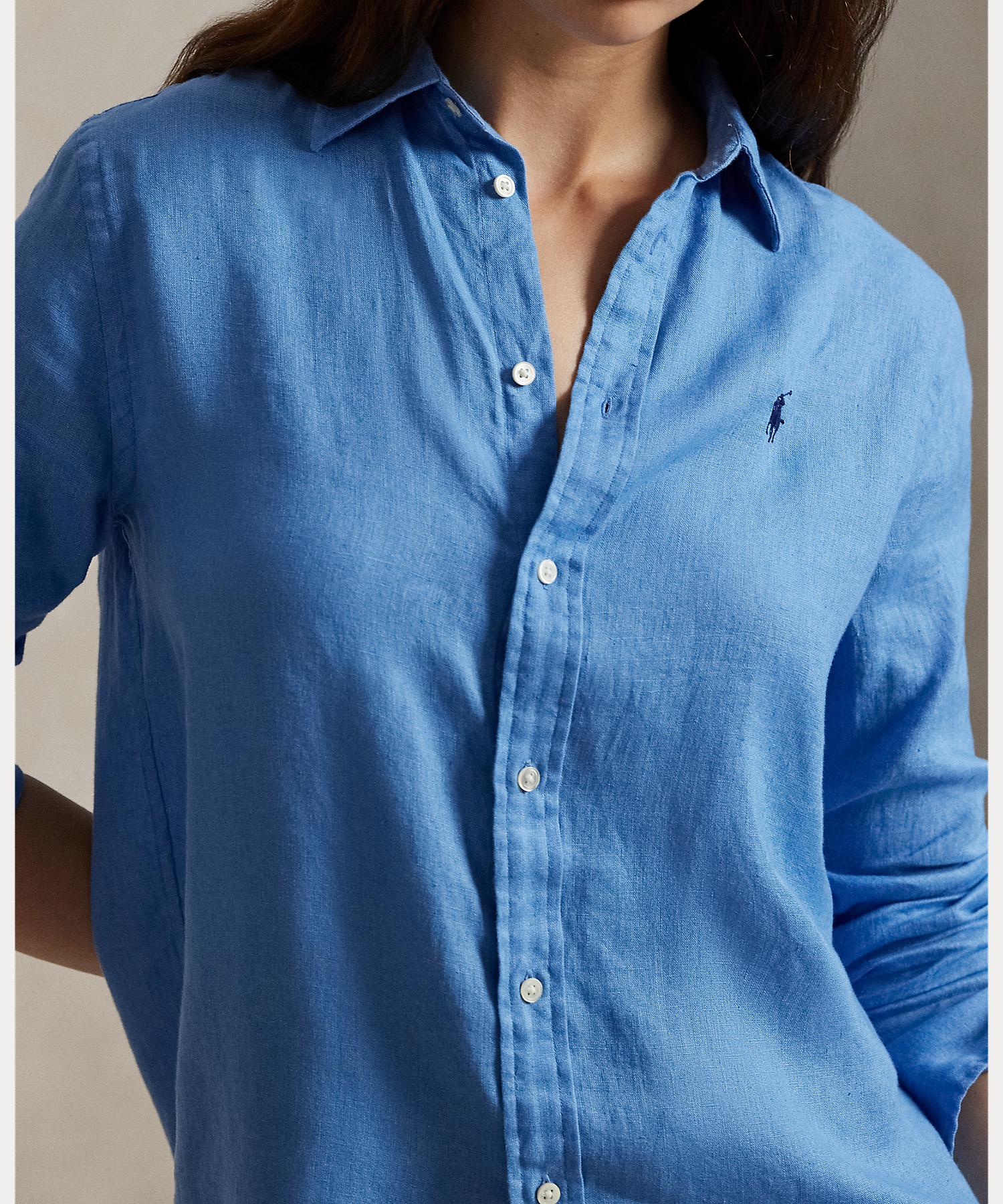ポロ ラルフ ローレン POLO RALPH LAUREN クラシック フィット リネン シャツ （400ブルー） 400ブルー