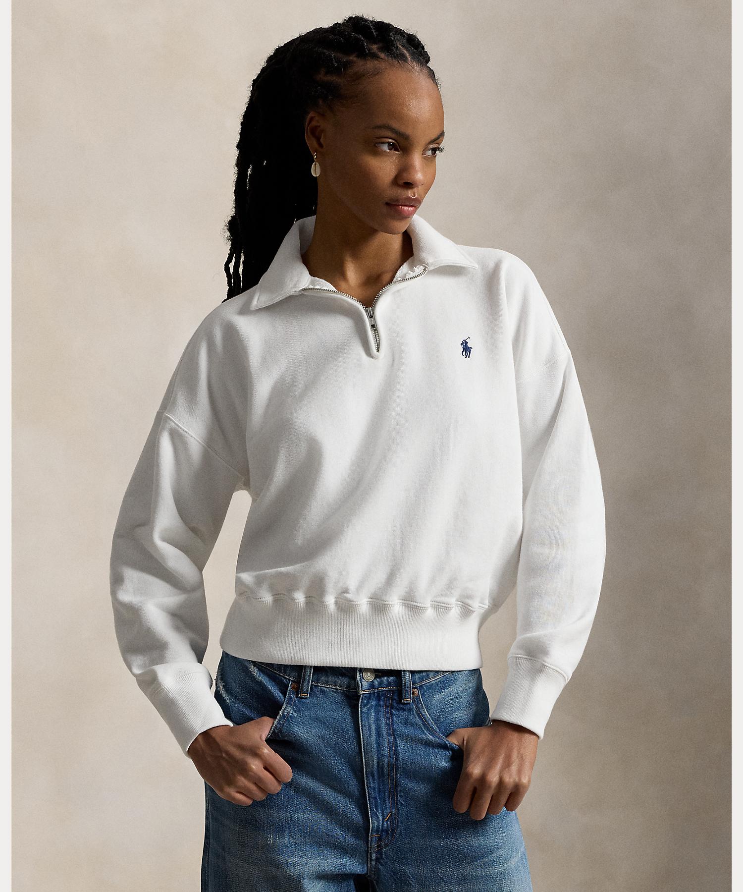 ポロ ラルフ ローレン POLO RALPH LAUREN ライトウェイト フリース クォータージップ （100ホワイト） 100ホワイト