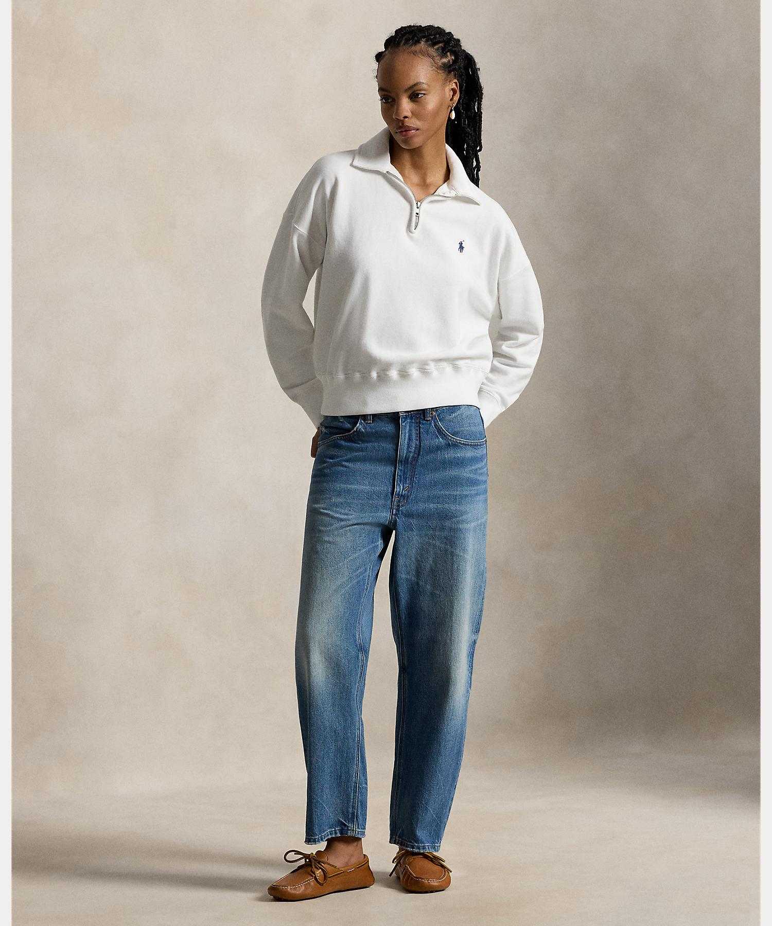 ポロ ラルフ ローレン POLO RALPH LAUREN ライトウェイト フリース クォータージップ （100ホワイト） 100ホワイト