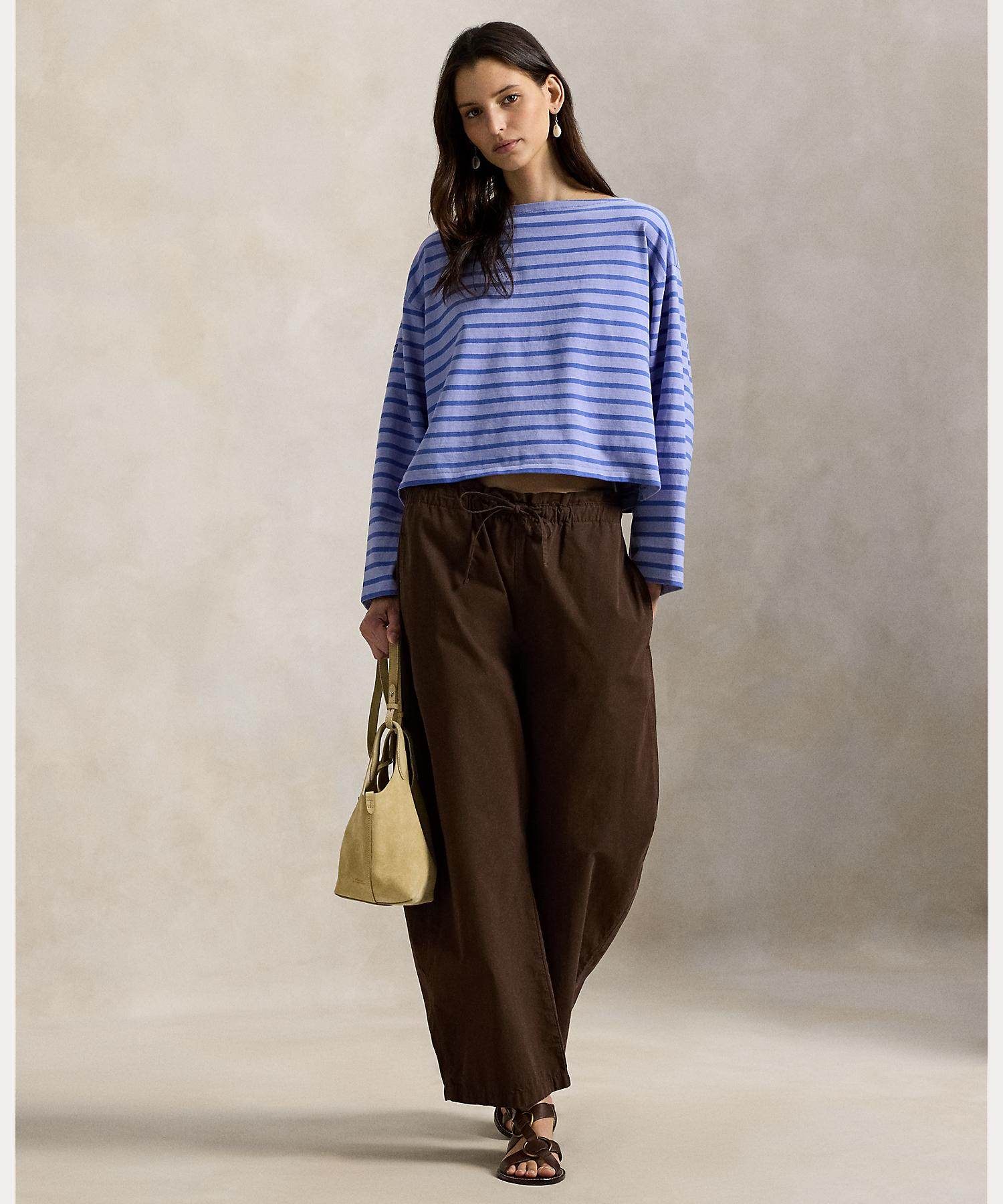 ポロ ラルフ ローレン POLO RALPH LAUREN ストライプド ボートネック マリナー Tシャツ （400ブルー） 400ブルー