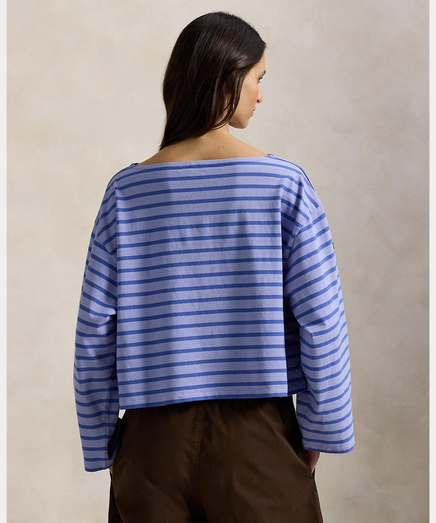 ポロ ラルフ ローレン POLO RALPH LAUREN ストライプド ボートネック マリナー Tシャツ （400ブルー） 400ブルー