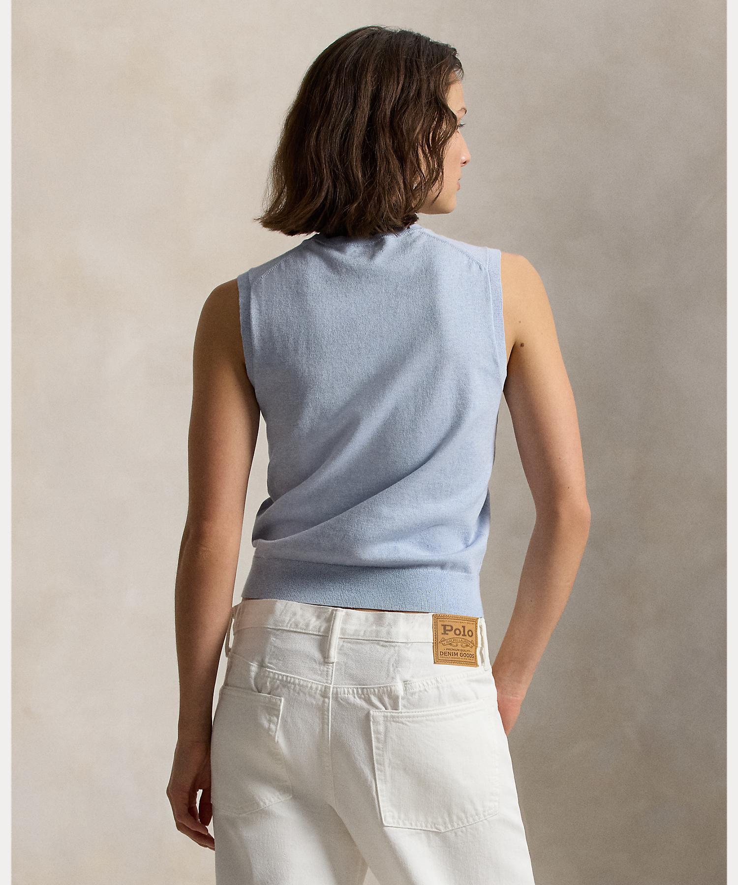 ポロ ラルフ ローレン POLO RALPH LAUREN スリーブレス クルーネック セーター （400ブルー） 400ブルー