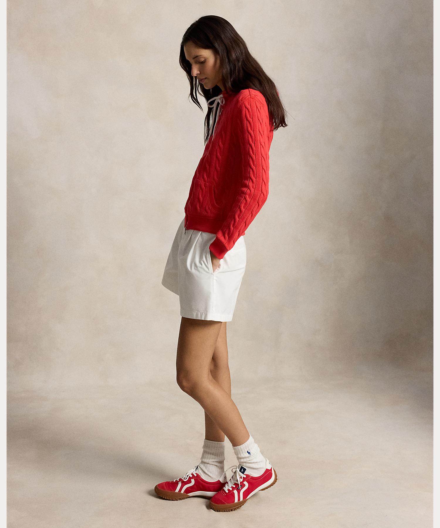 ポロ ラルフ ローレン POLO RALPH LAUREN ケーブルニット コットン フルジップ フーディ （600レッド） 600レッド