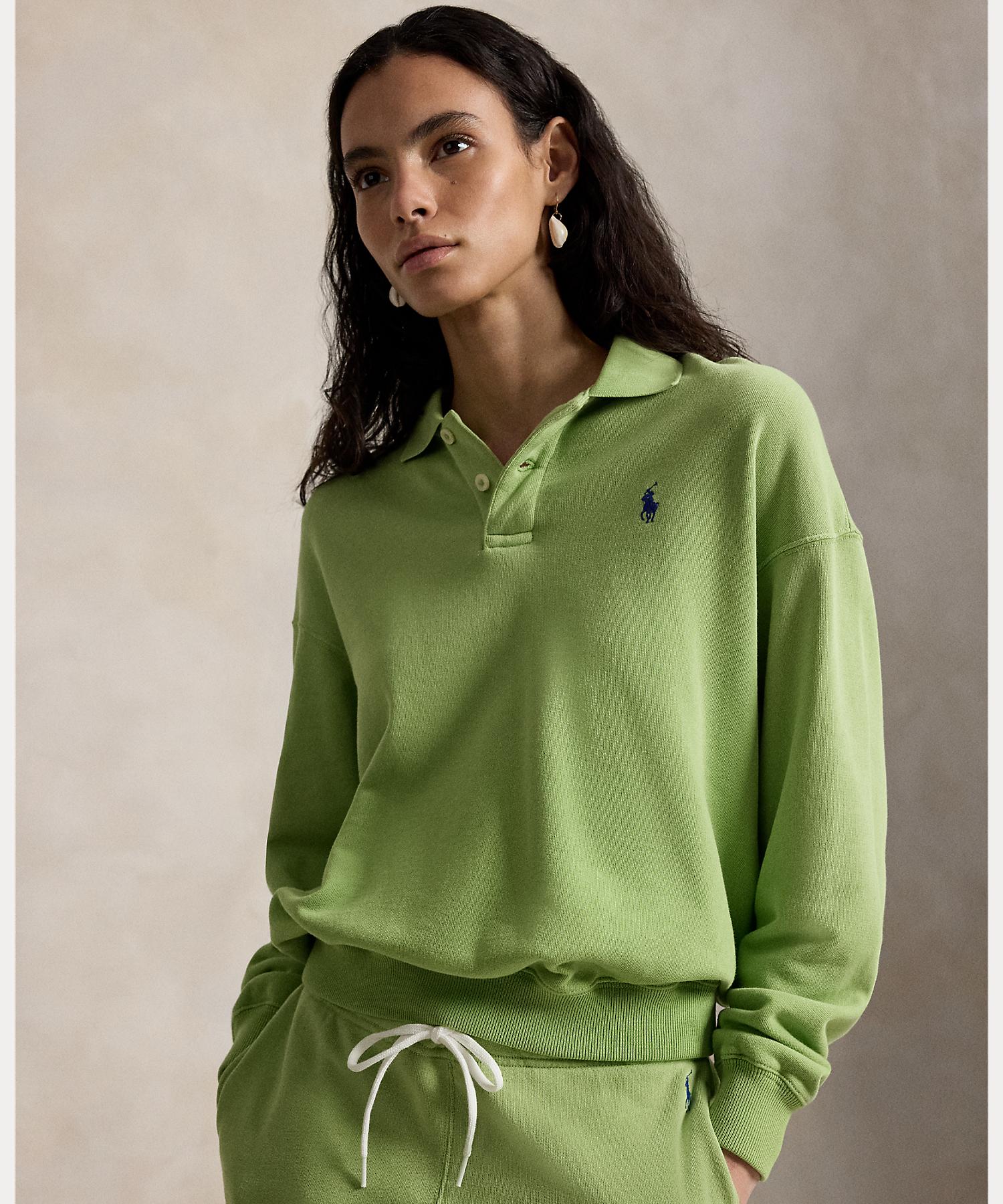 ポロ ラルフ ローレン POLO RALPH LAUREN ライトウェイト フリース ロングスリーブ ポロ （300グリーン） 300グリーン