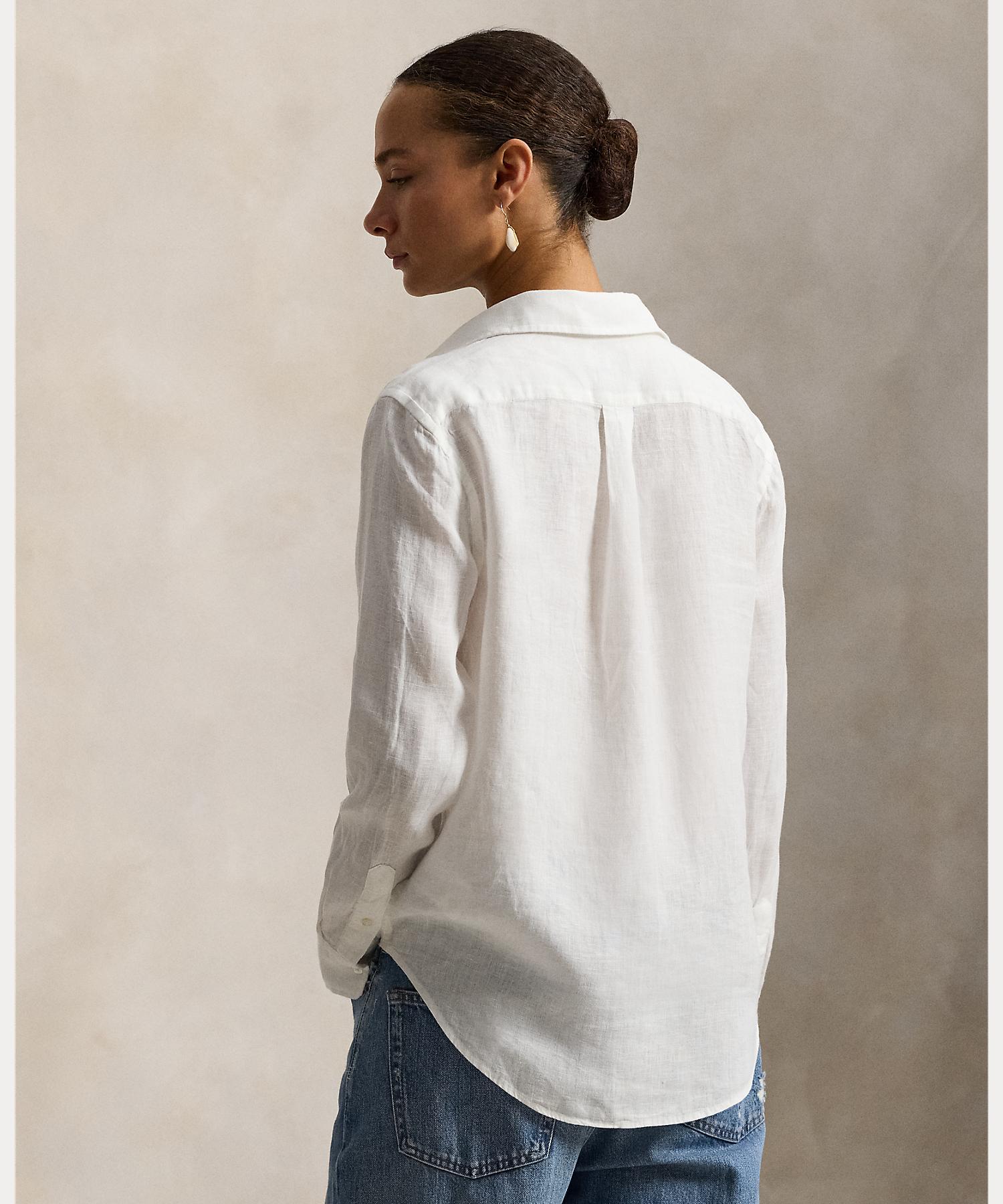 ポロ ラルフ ローレン POLO RALPH LAUREN クラシック フィット リネン シャツ （100ホワイト） 100ホワイト
