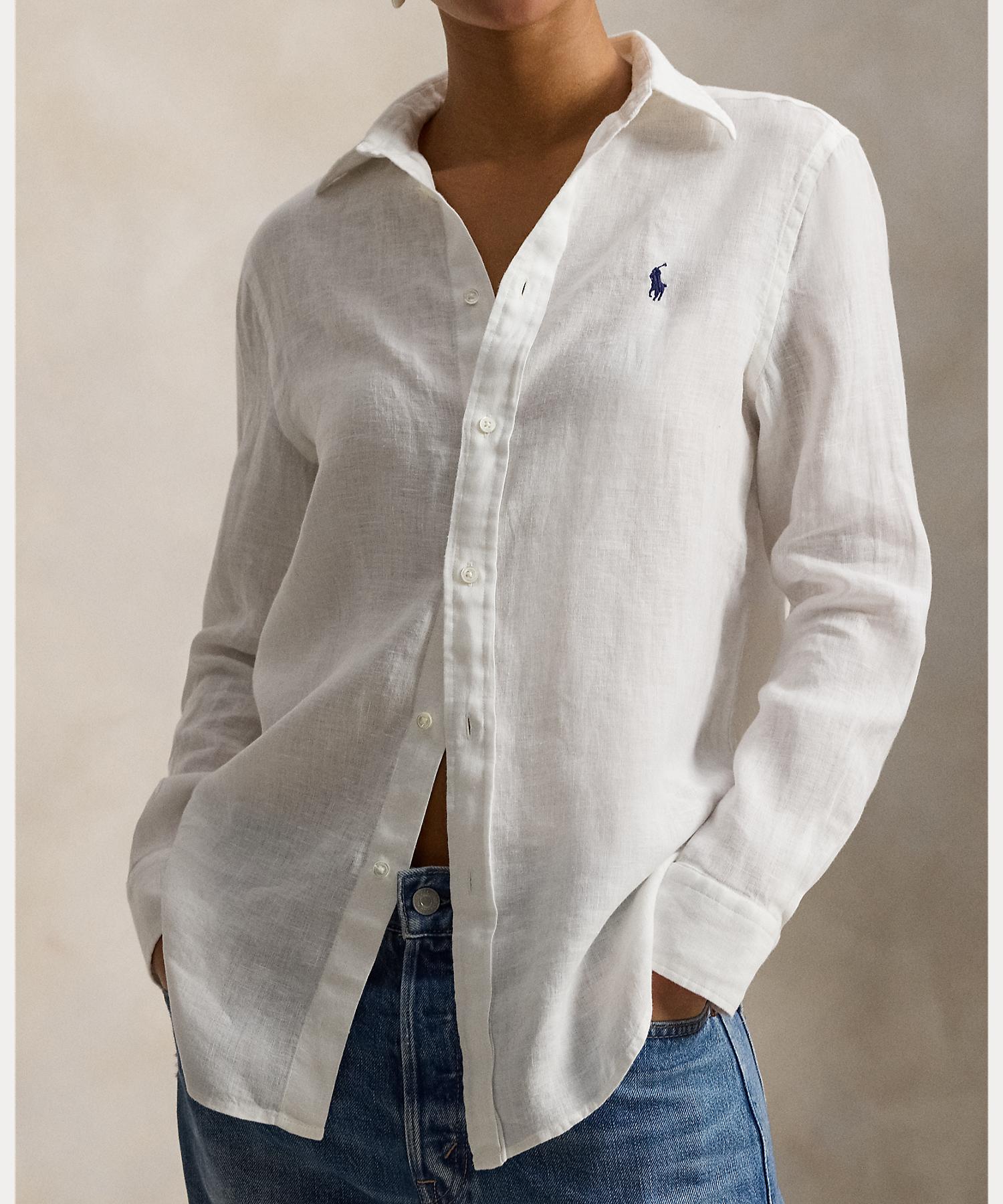ポロ ラルフ ローレン POLO RALPH LAUREN クラシック フィット リネン シャツ （100ホワイト） 100ホワイト