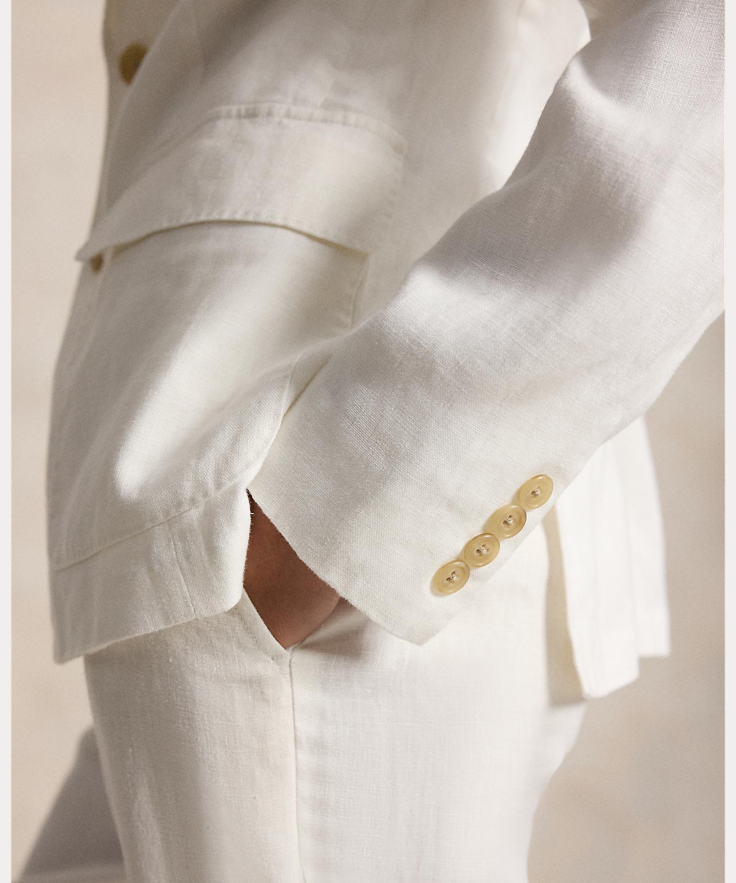 ポロ ラルフ ローレン POLO RALPH LAUREN シングルブレステッド リネン ブレザー （100ホワイト） 100ホワイト