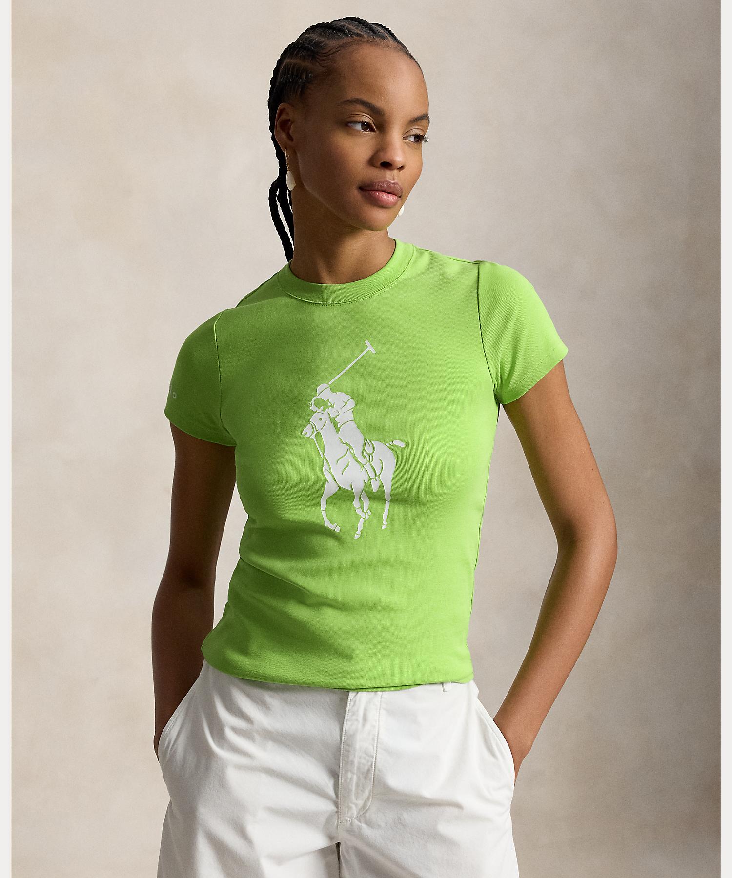 ポロ ラルフ ローレン POLO RALPH LAUREN Big Pony ストレッチコットン Tシャツ （300グリーン） 300グリーン