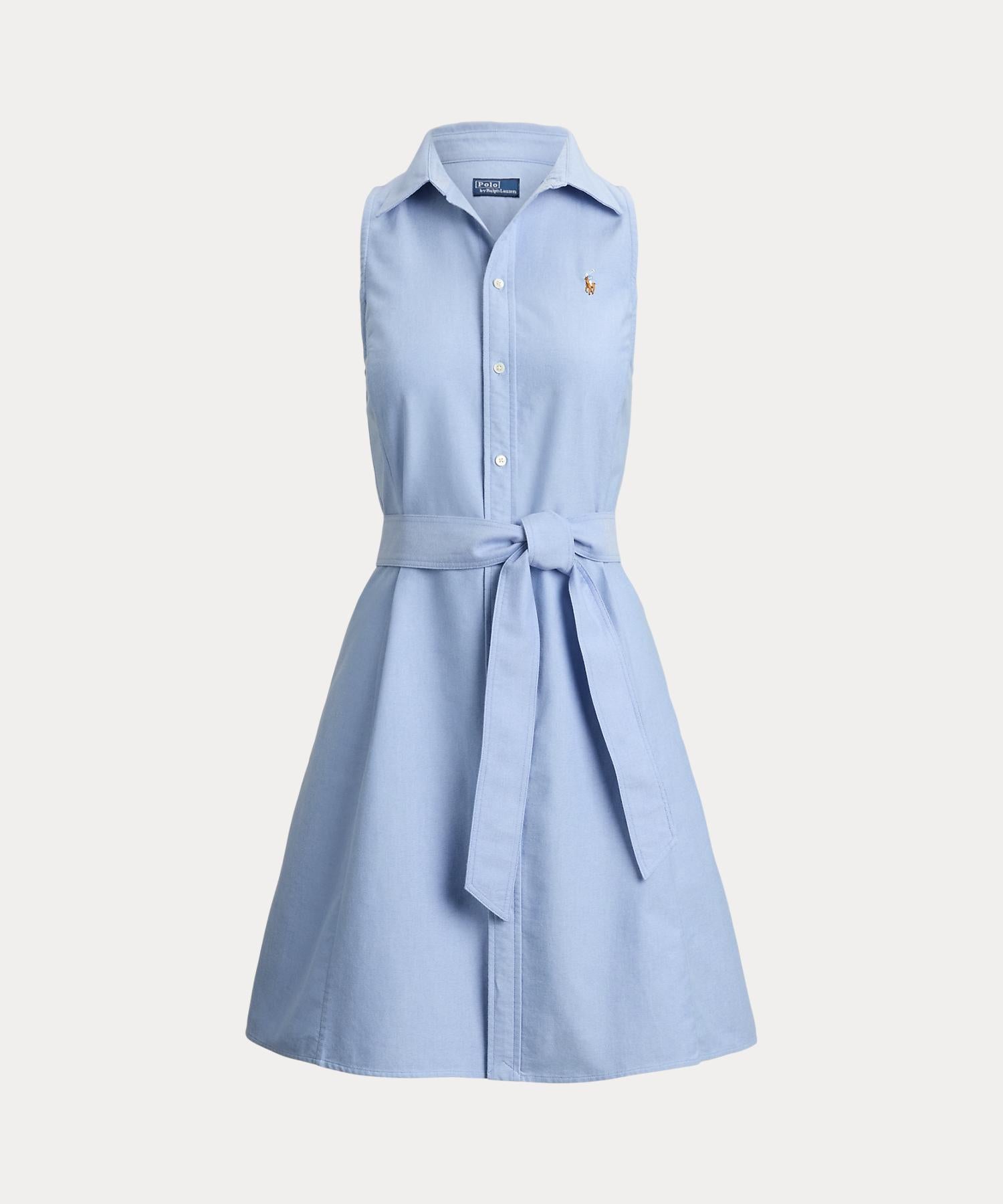 ポロ ラルフ ローレン POLO RALPH LAUREN コットン オックスフォード スリーブレス シャツドレス （400ブルー） 400ブルー