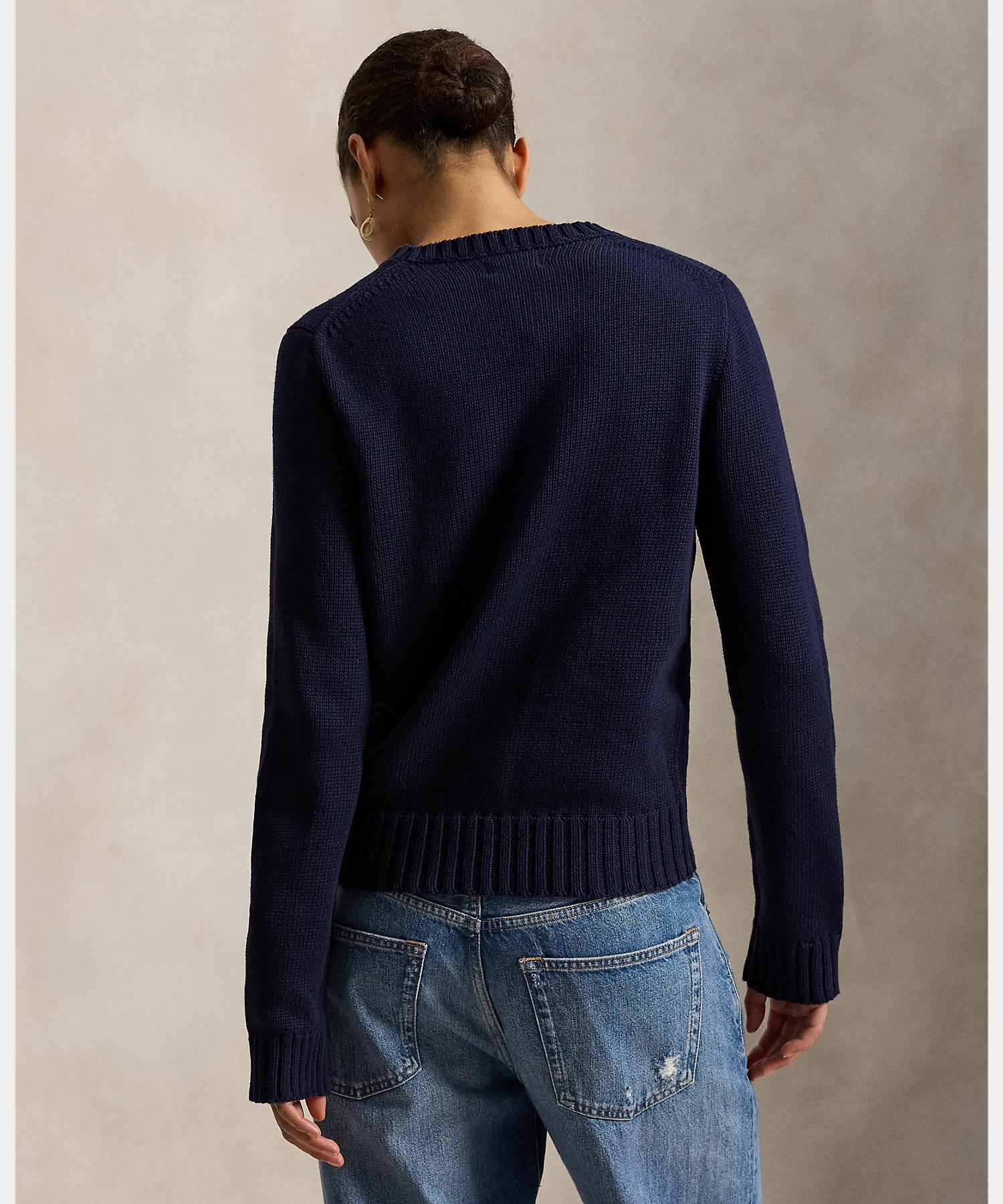 ポロ ラルフ ローレン POLO RALPH LAUREN フラッグ コットン クルーネック セーター （410ネイビー） 410ネイビー