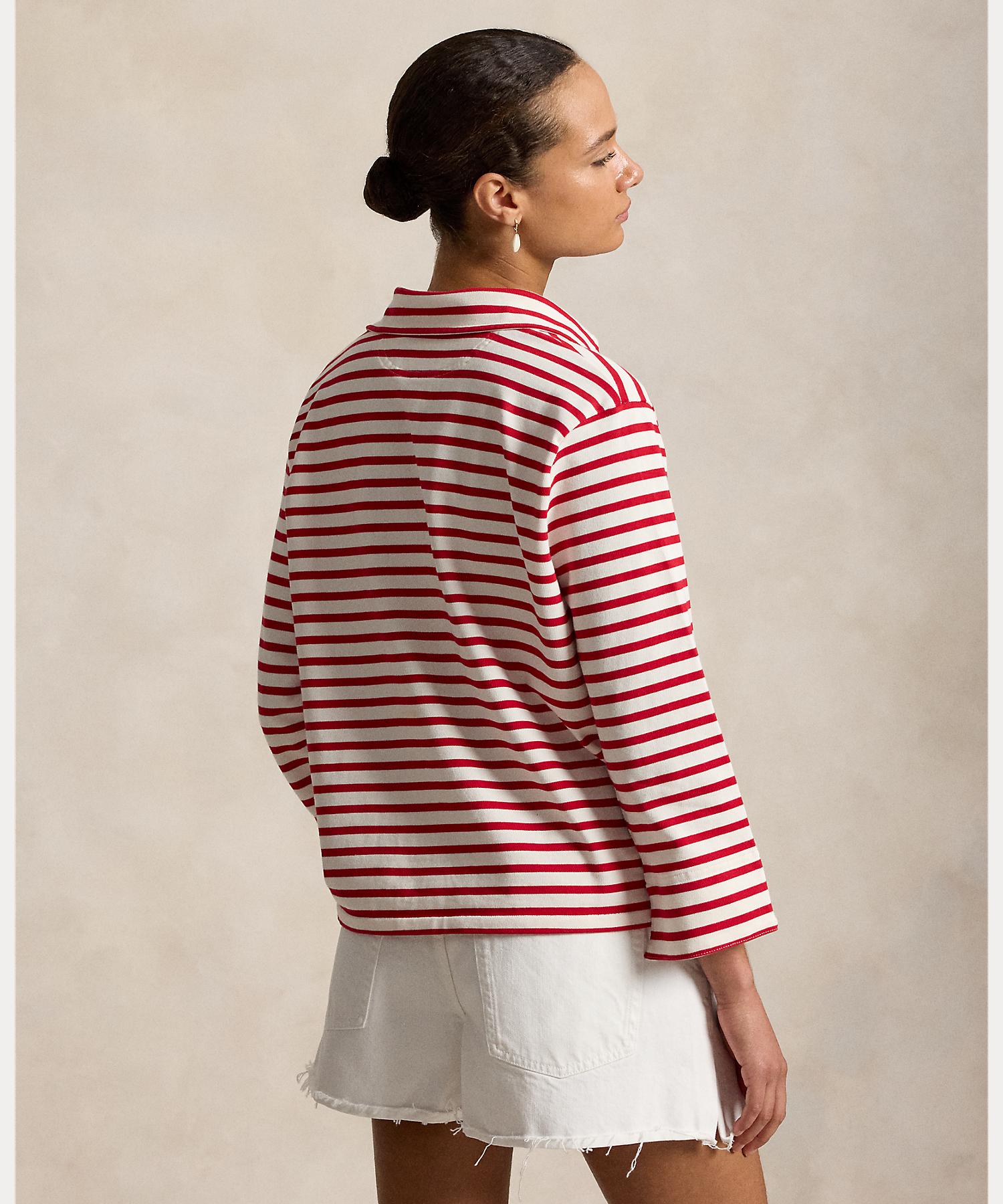 ポロ ラルフ ローレン POLO RALPH LAUREN ストライプド スプリットプラケット マリナー Tシャツ （600レッド） 600レッド