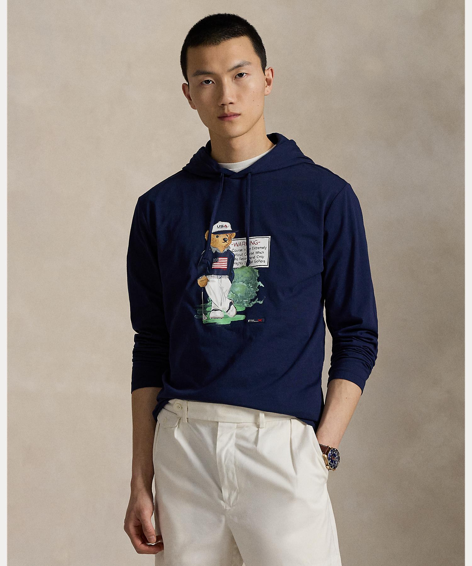 ポロ ゴルフ｜アールエルエックス POLO GOLF｜RLX GOLF （RLX）U.S. ライダー カップ Polo ベア フーデッド Tシャツ （410ネイビー） 410ネイビー